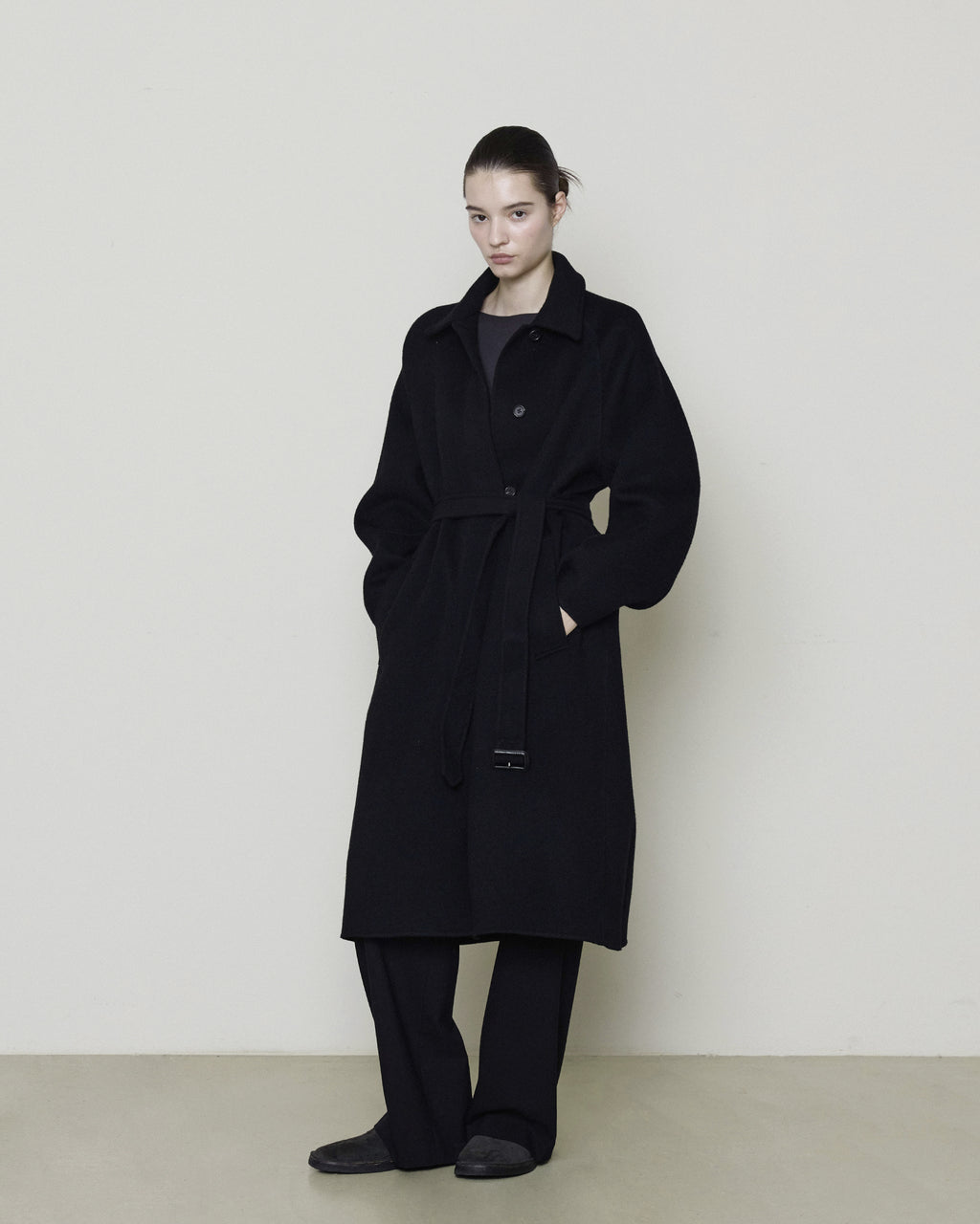 Brownyard - Handmade Belted Coat (Black) product image 5 | TRAB K-Fashion Australia