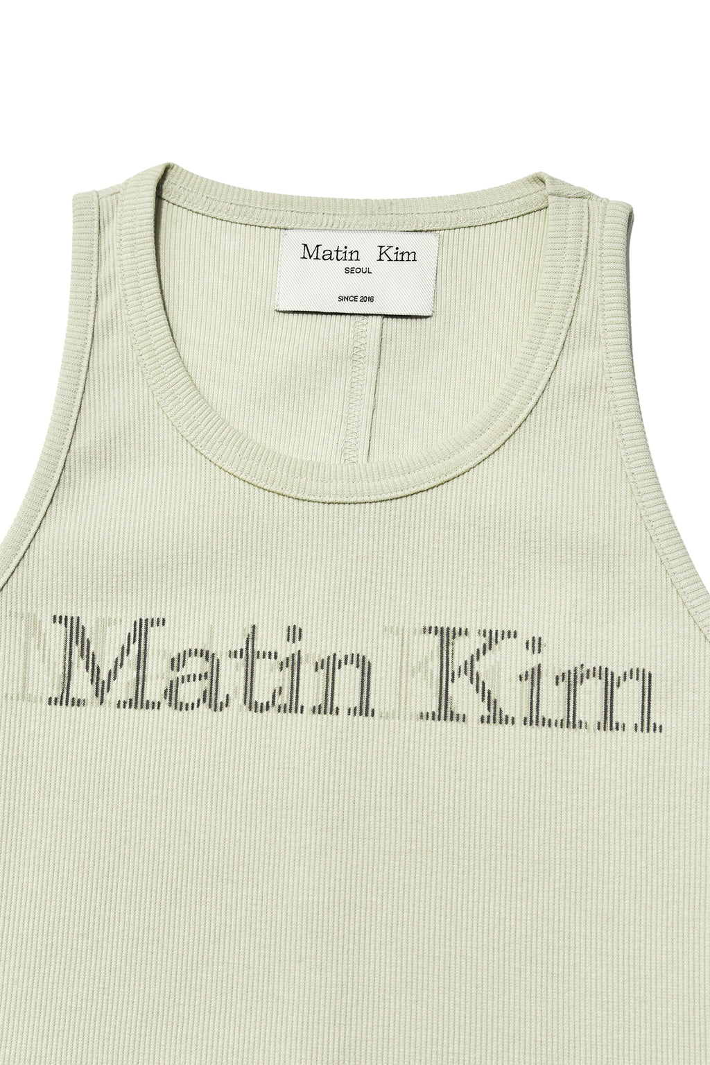Matin Kim - Vintage Logo Printing Sleeveless Top (Light Green) product image 3 | TRAB K-Fashion Australia