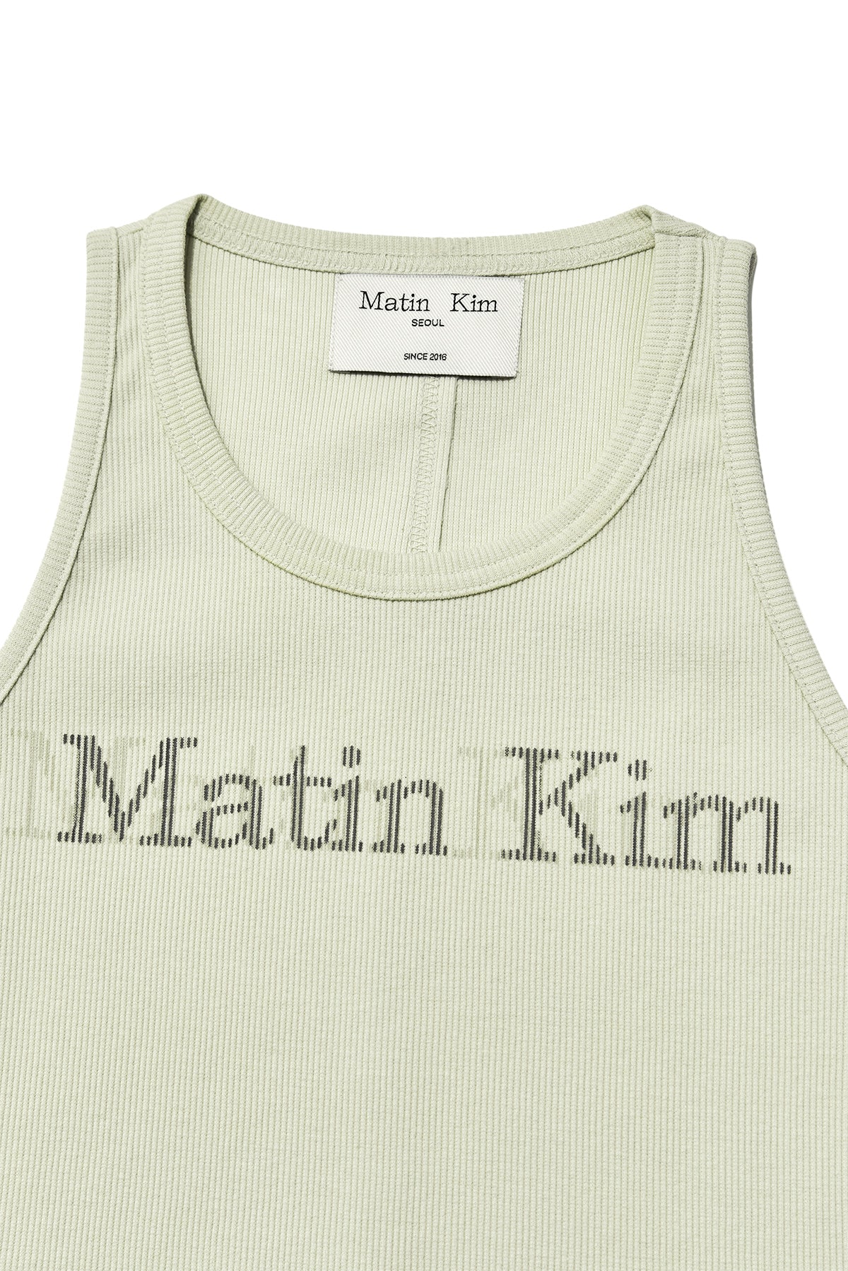 Matin Kim - Vintage Logo Printing Sleeveless Top (Light Green) product image 3 | TRAB K-Fashion Australia