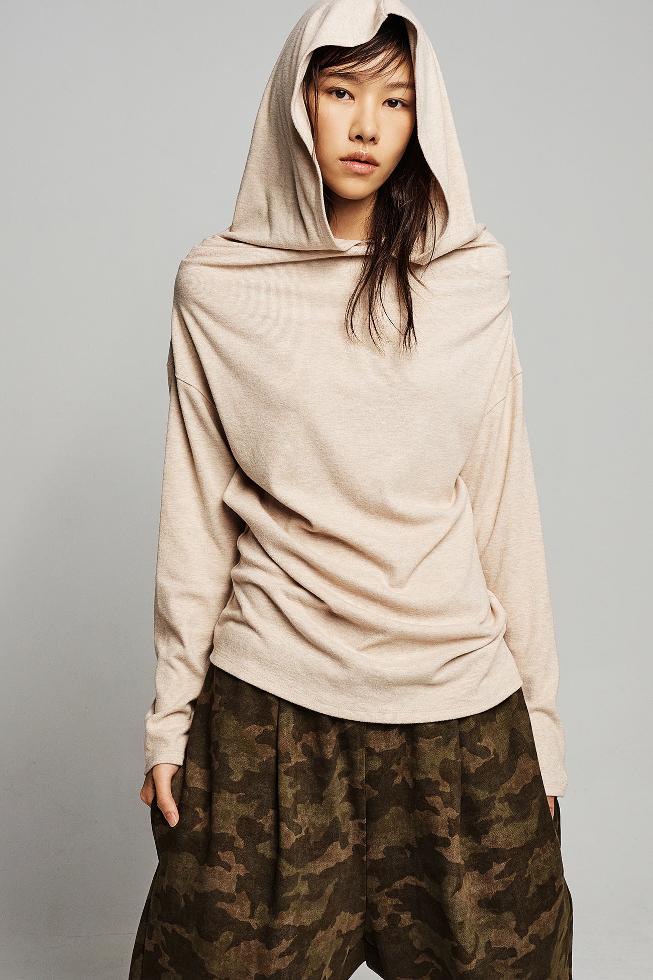 Deinet - Hug Me Hood Long Sleeve (Beige) product image 6 | TRAB K-Fashion Australia