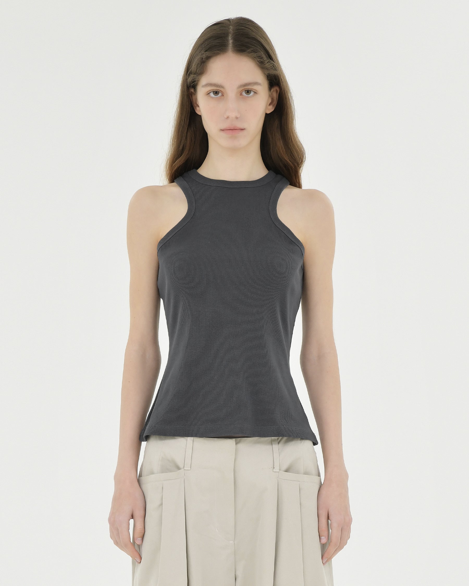 Brownyard - Halter Neck Sleeveless (Charcoal) product image 1 | TRAB K-Fashion Australia