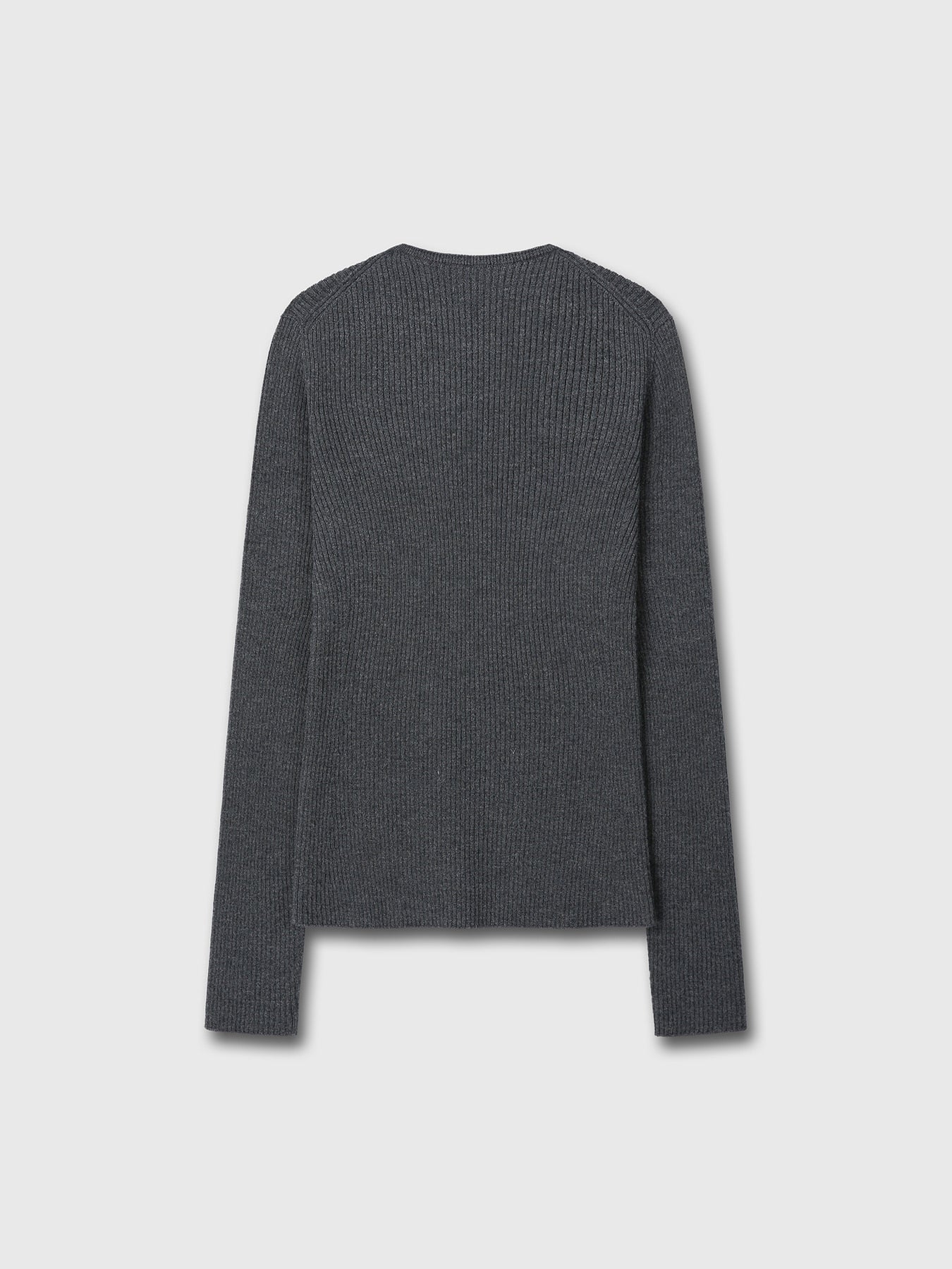 Tonywack - Super Fine Wool Ribbed Sweater (Charcoal) product image 8 | TRAB K-Fashion Australia