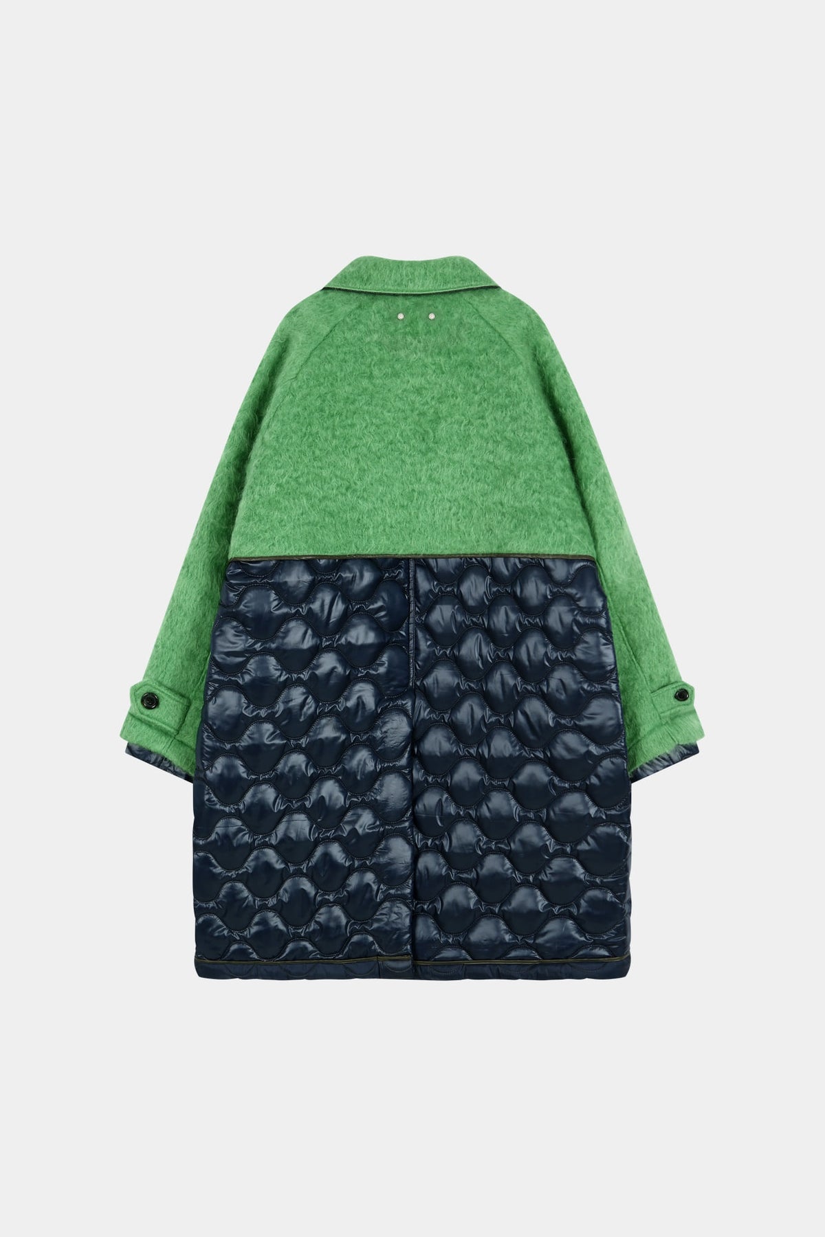 Andersson Bell - Lawn Hairy Wool Quilted Duffle Coat (Lichen Green/Black) product image 9 | TRAB K-Fashion Australia