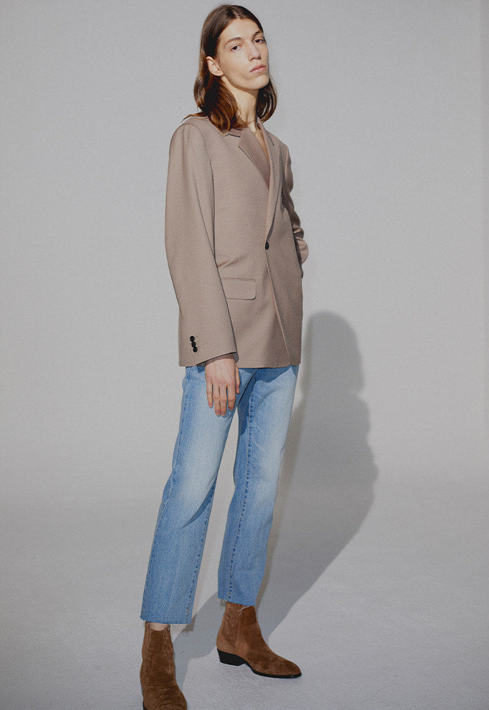 Tonywack - Ray Half-Double Blazer (Musk Beige) product image 5 | TRAB K-Fashion Australia