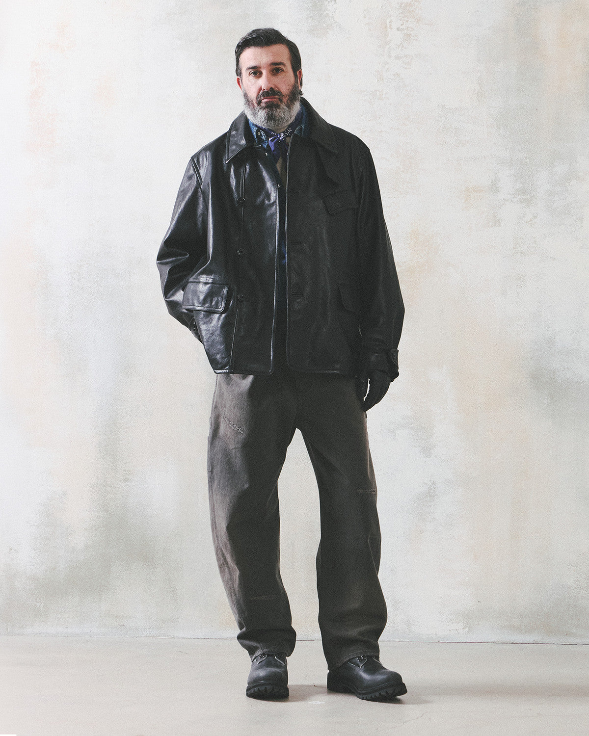 Eastlogue - Architect Work Leather Jacket (Black) product image 1 | TRAB K-Fashion Australia