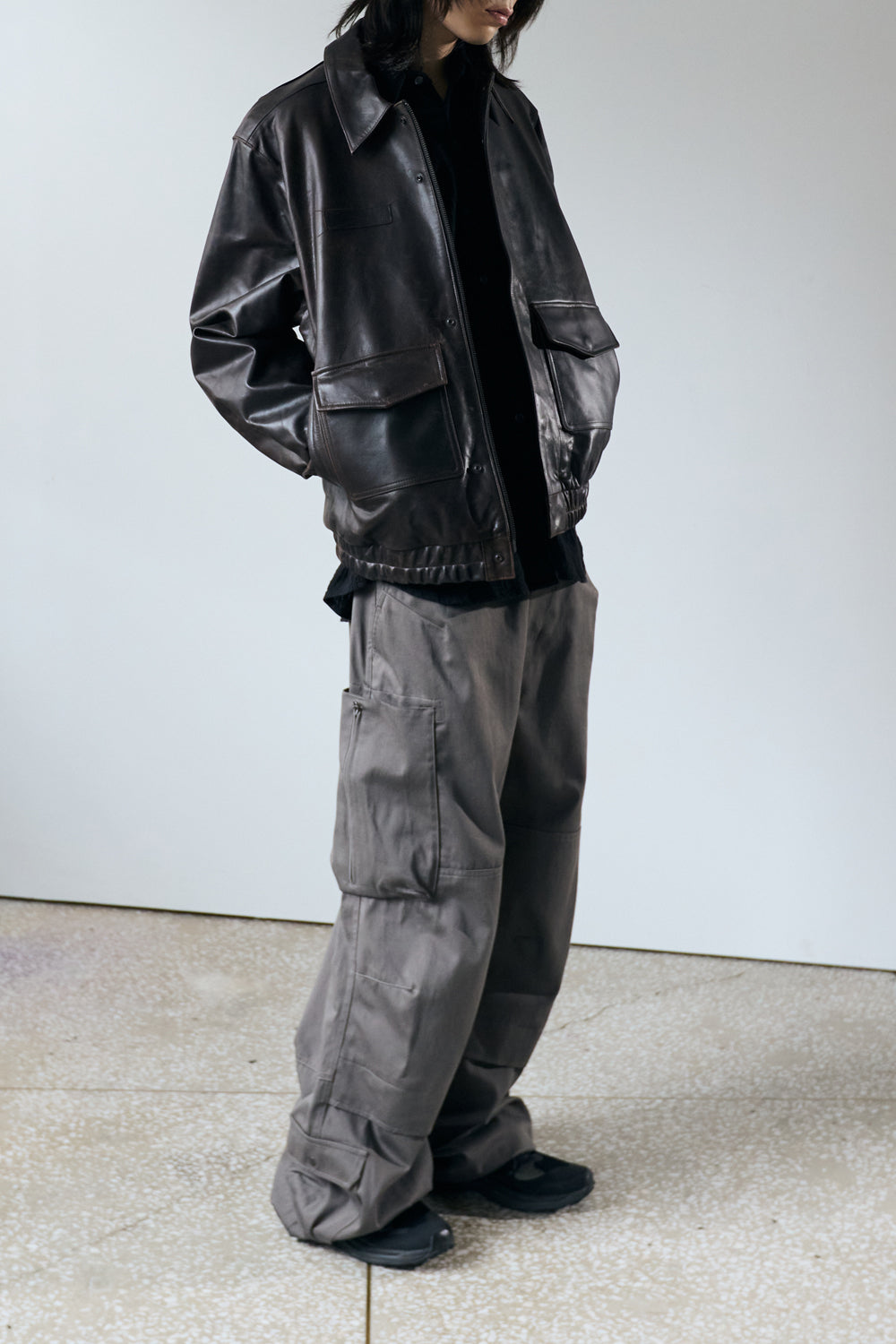 Hatchingroom - Zip Cargo Work Pants Mud (Brown) product image 10 | TRAB K-Fashion Australia