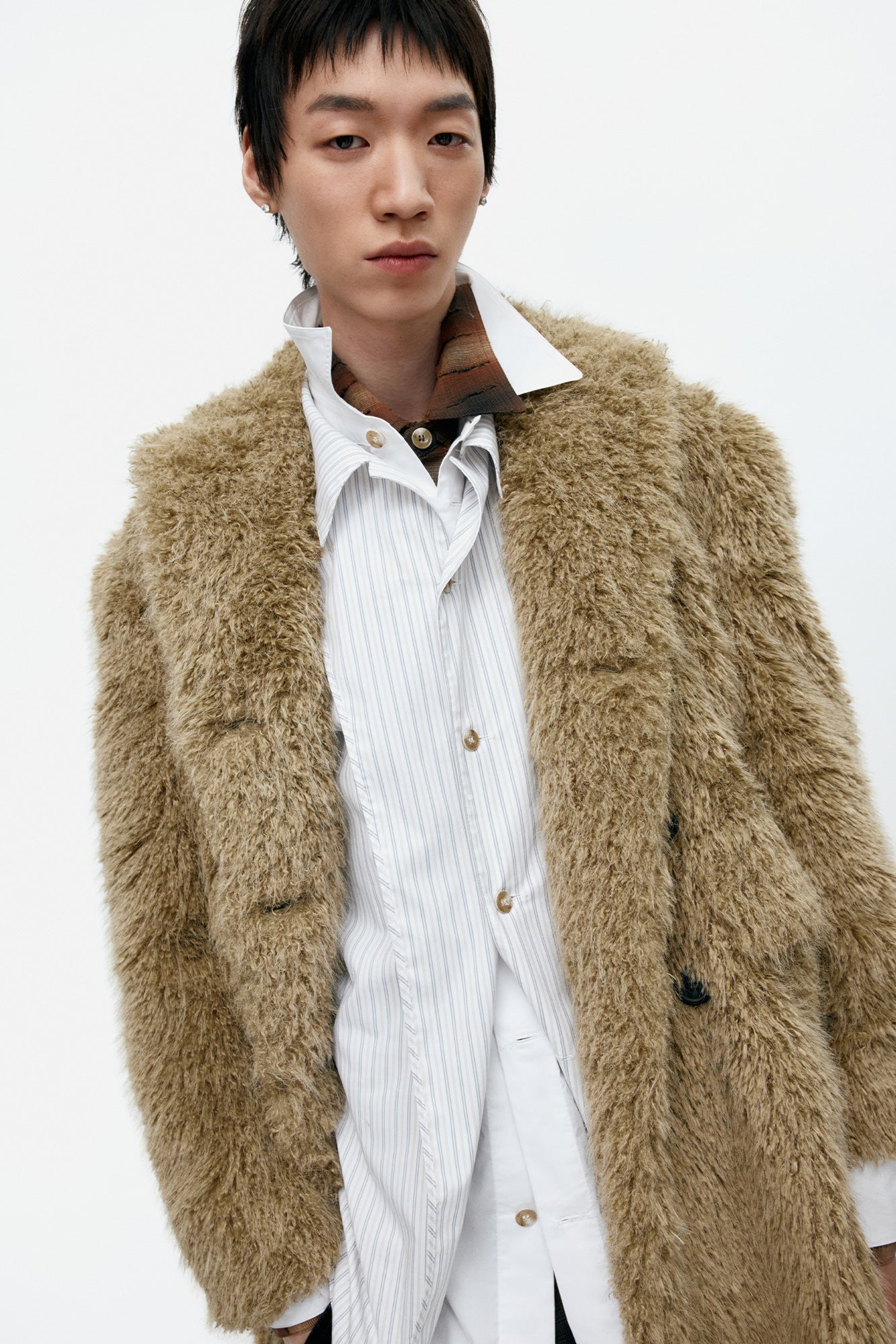 Andersson Bell - Fields Fur Buttons Coat (Khaki) product image 11 | TRAB K-Fashion Australia