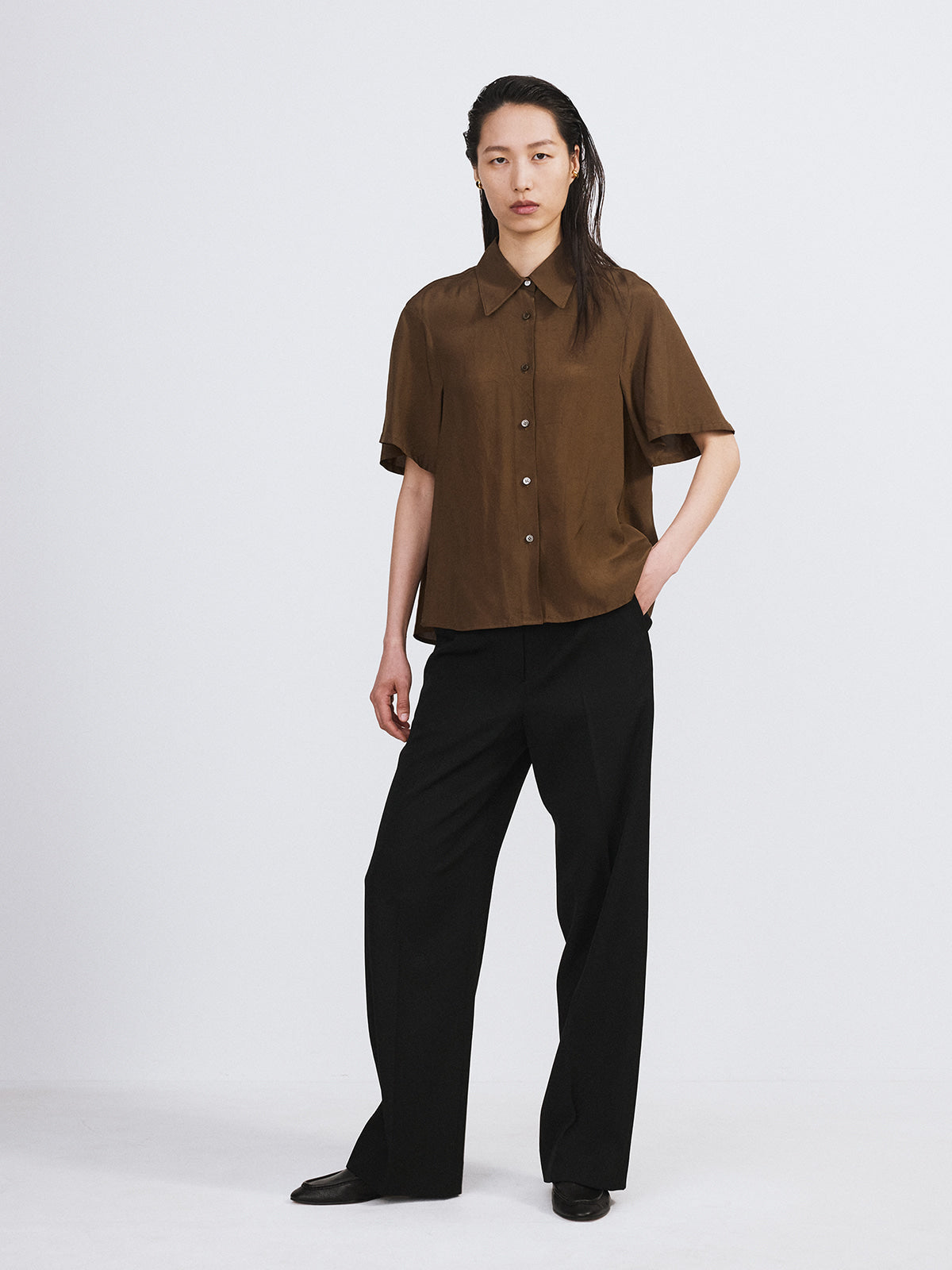 Recto - Wide Fit Straight Pants (Black) product image 2 | TRAB K-Fashion Australia