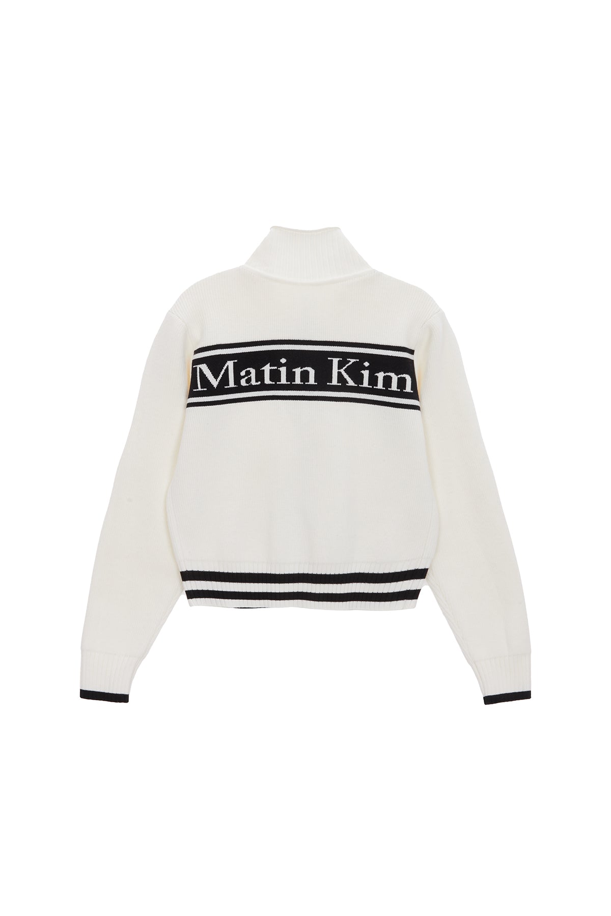 Matin Kim - Spell Point Stripe Wool Blended Knit Cardigan (Black) product image 12 | TRAB K-Fashion Australia
