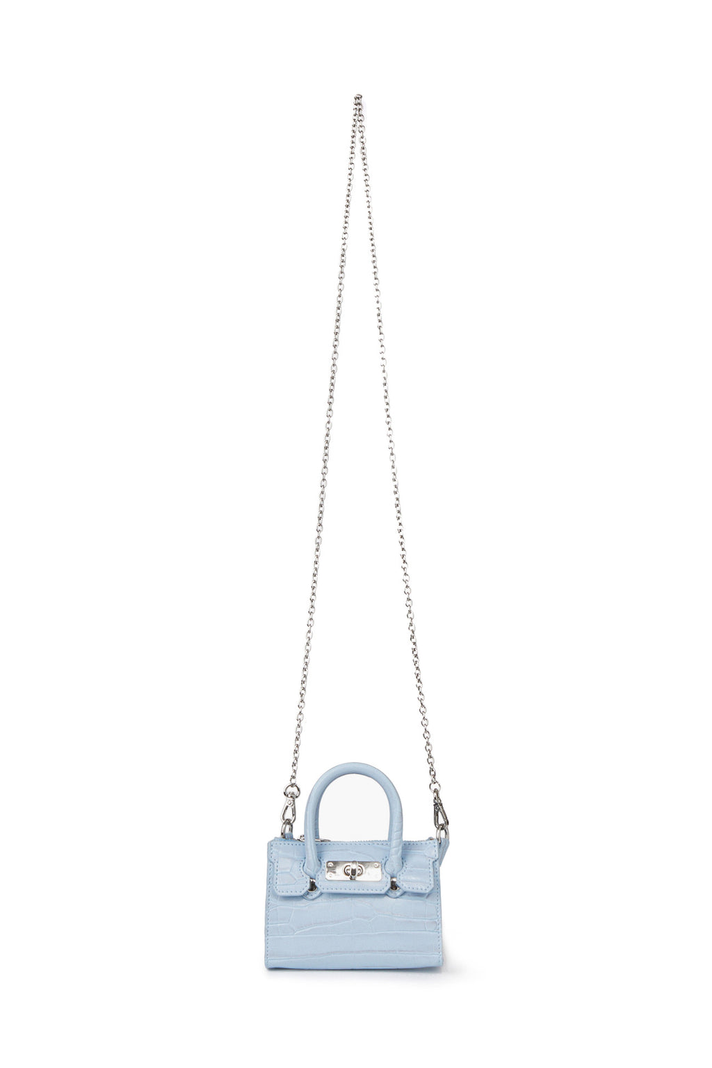 Deinet - Crocodile Pattern Chain Mini Bag (Ice Blue) product image 1 | TRAB K-Fashion Australia