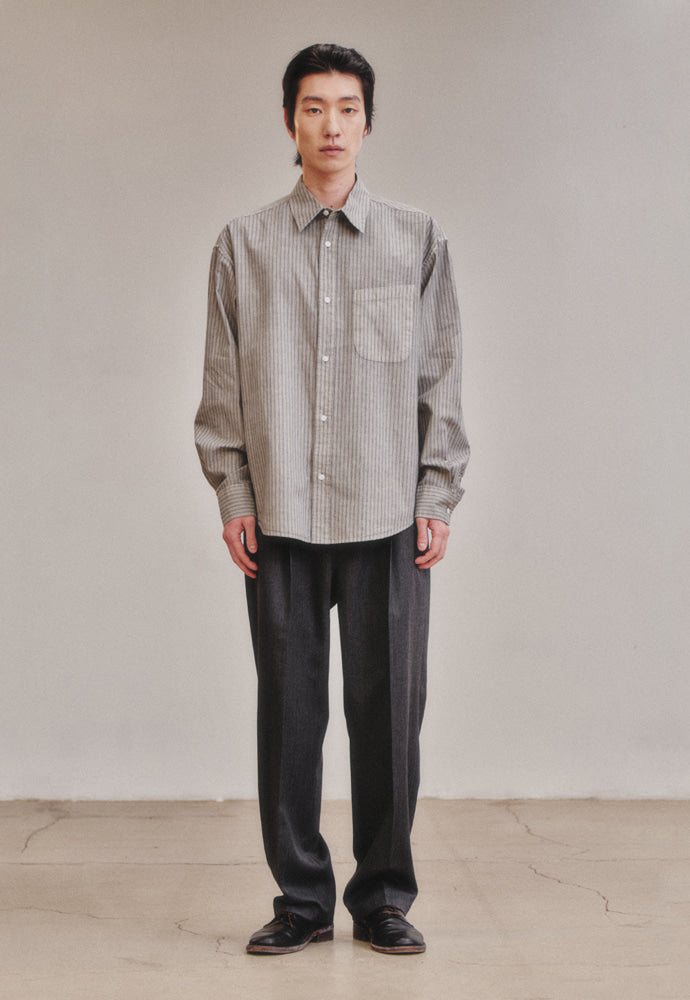 Art if acts - Pigment Dyed Stripe Shirt (Cliff) product image 3 | TRAB K-Fashion Australia