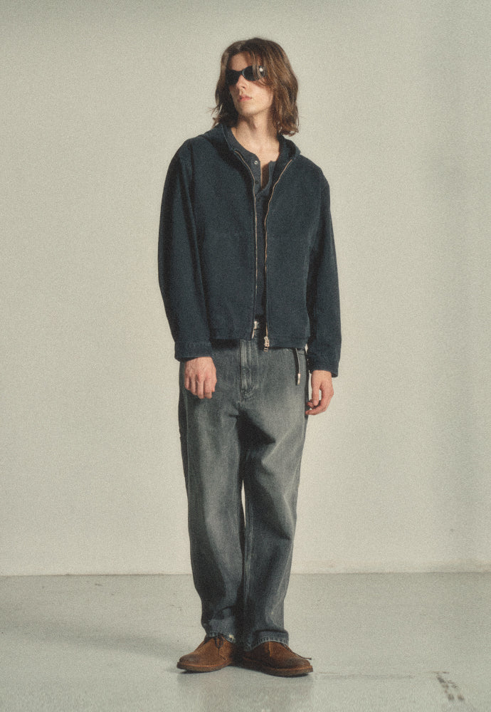 Art if acts - Cotton Hood Zip-up (Vintage Black) product image 4 | TRAB K-Fashion Australia