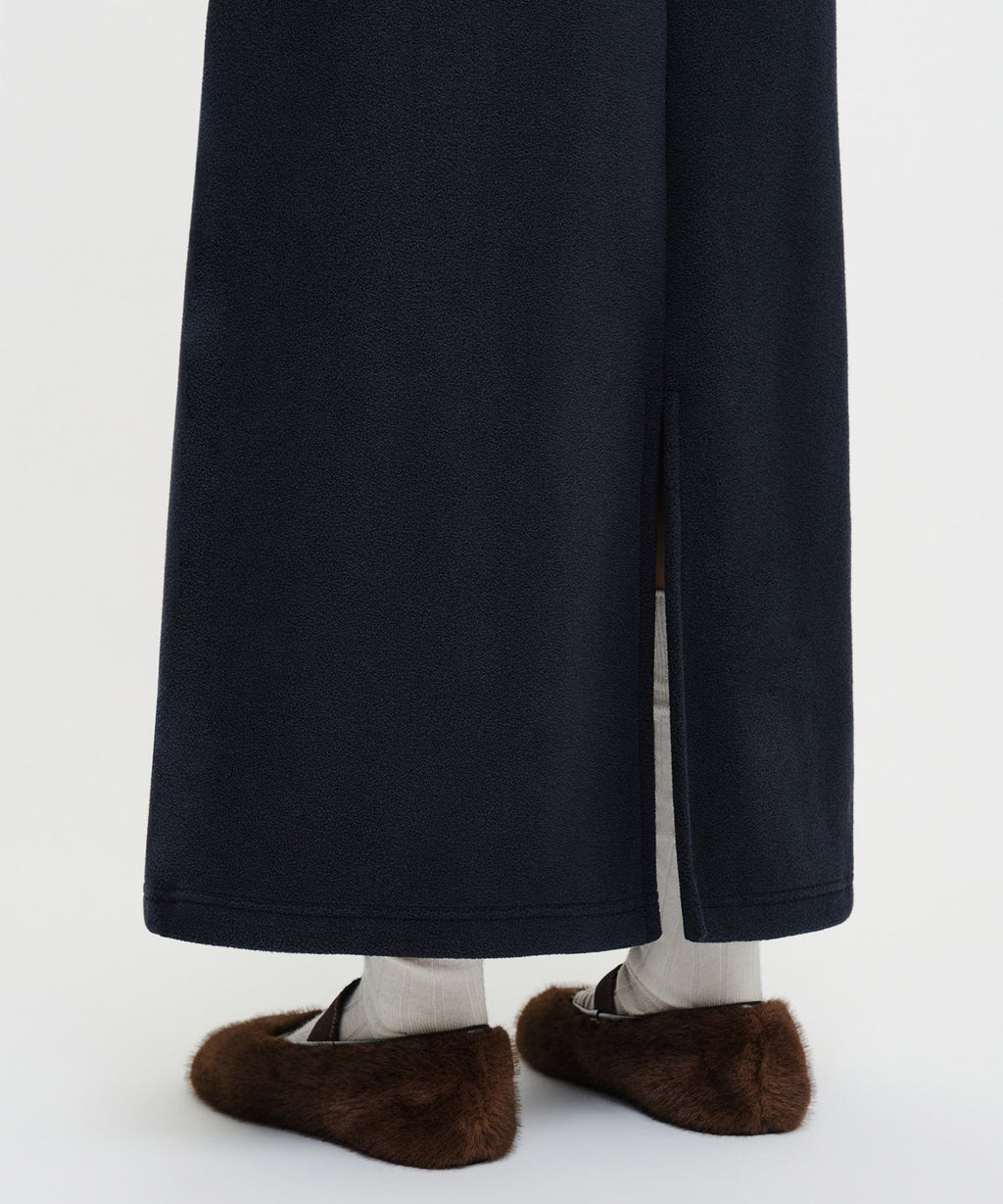 Marithe & Francois Girbaud - Classic Logo Long Fleece Skirt (Dark Navy) product image 3 | TRAB K-Fashion Australia
