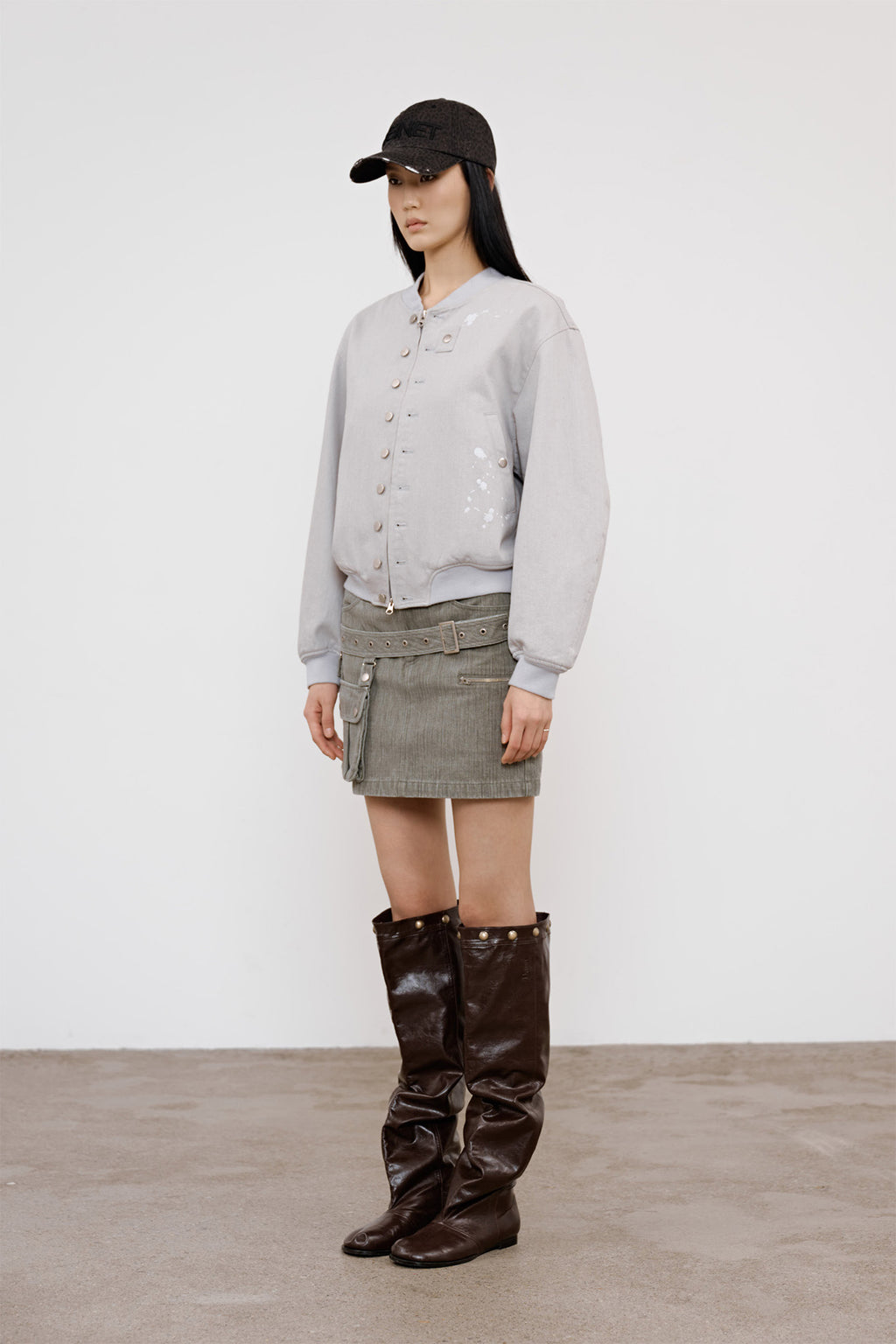 Deinet - Belted Tunnel Skirt (Khaki) product image 2 | TRAB K-Fashion Australia