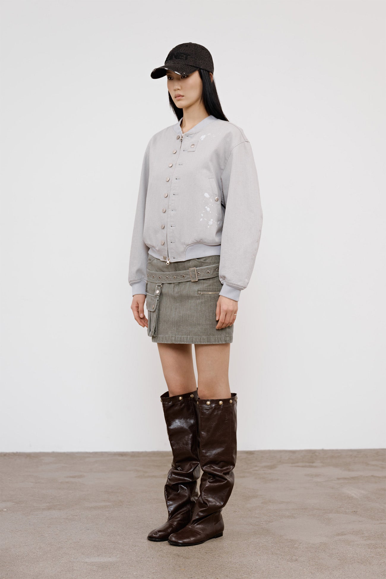 Deinet - Belted Tunnel Skirt (Khaki) product image 2 | TRAB K-Fashion Australia
