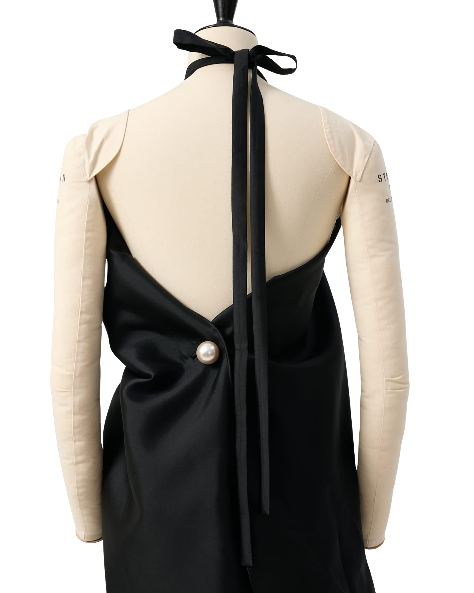 Kimhe Kim - Pearl Beads Wool-Silk Draped Apron (Black) product image 11 | TRAB K-Fashion Australia