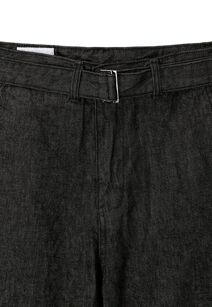 Art if acts - Belted Wide Denim Pants (Washed Black) product image 10 | TRAB K-Fashion Australia