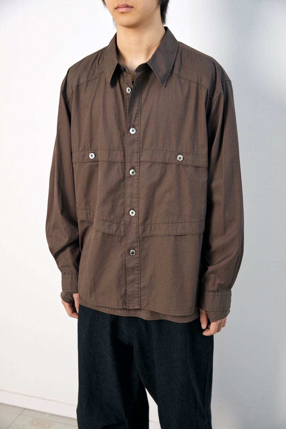 Hatchingroom - Bone Shirt Washed Dark (Brown) product image 10 | TRAB K-Fashion Australia