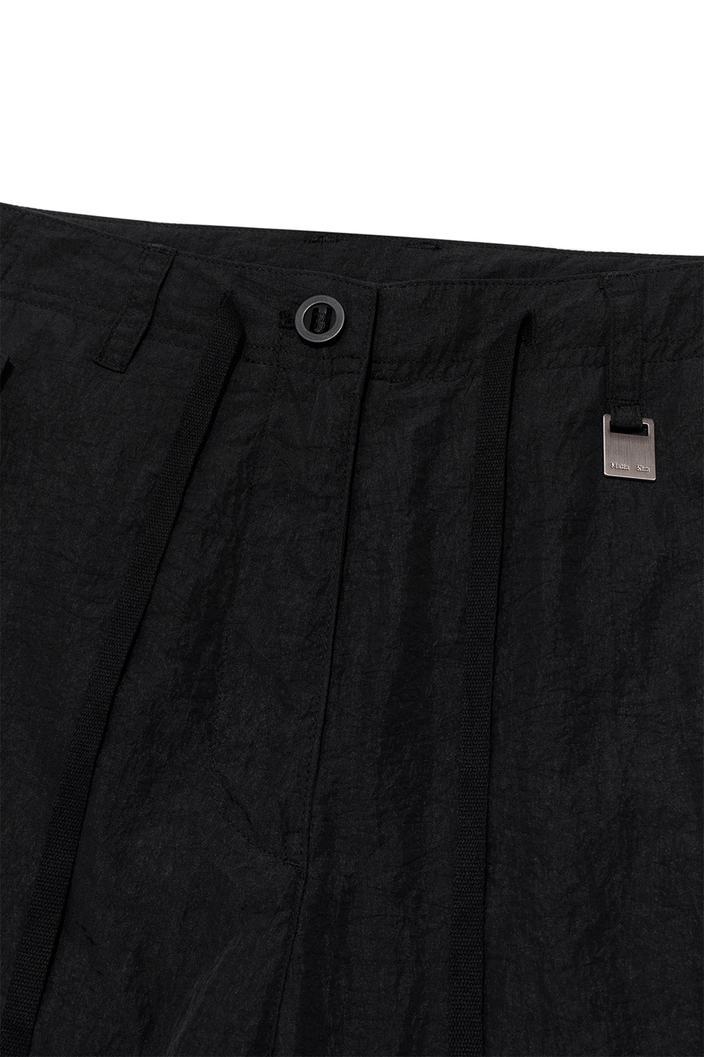 Matin Kim - String Nylon Cargo Pants (Black) product image 3 | TRAB K-Fashion Australia