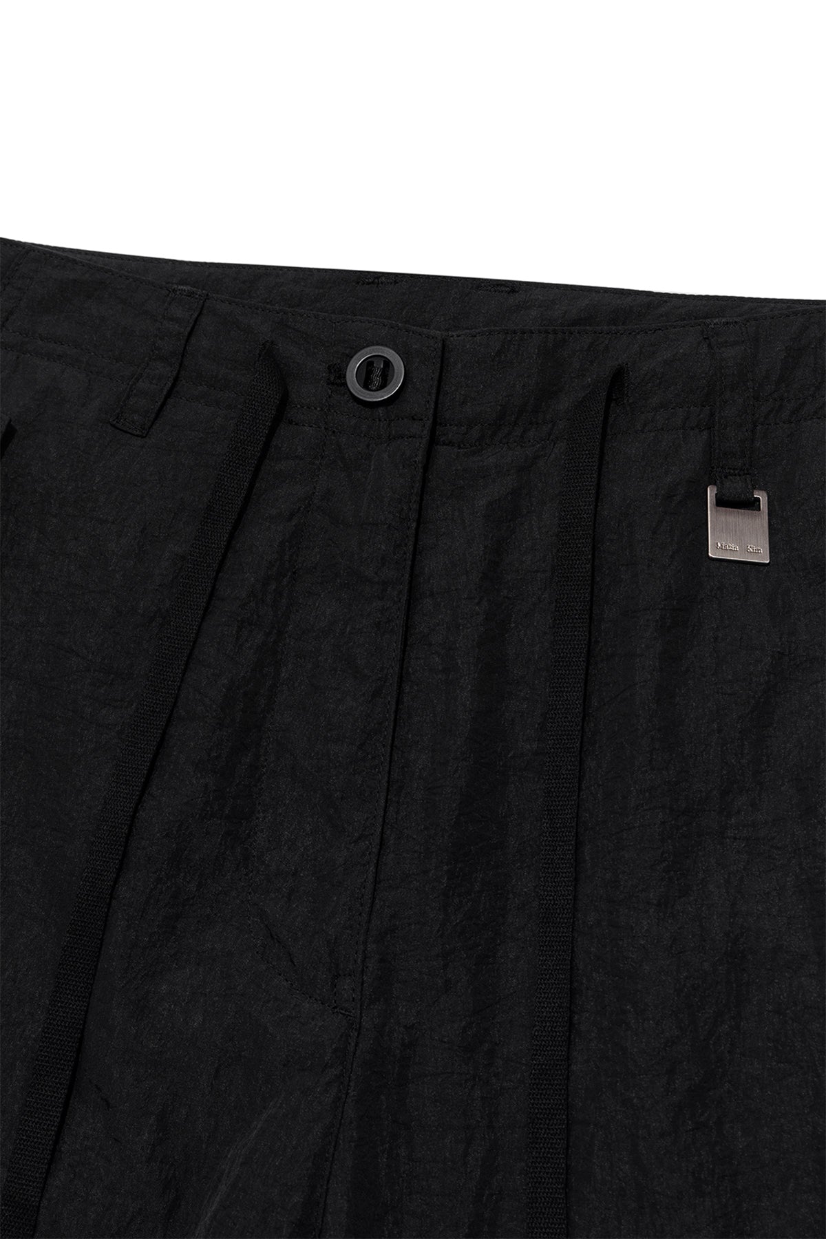 Matin Kim - String Nylon Cargo Pants (Black) product image 3 | TRAB K-Fashion Australia