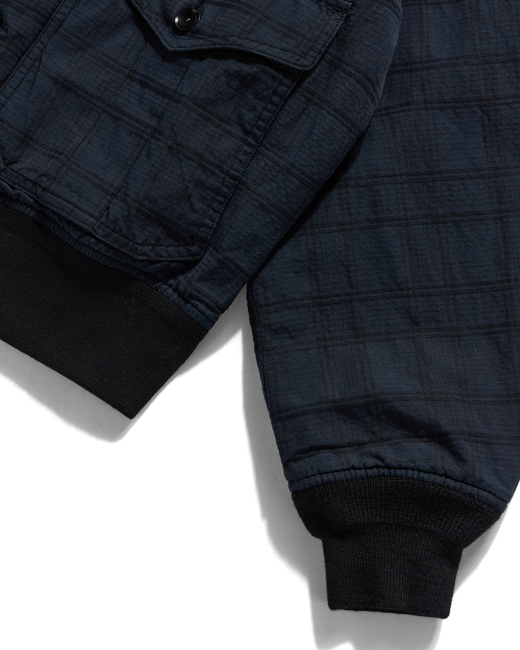Eastlogue - Tender Blouson Jacket (Navy Linen Check) product image 8 | TRAB K-Fashion Australia