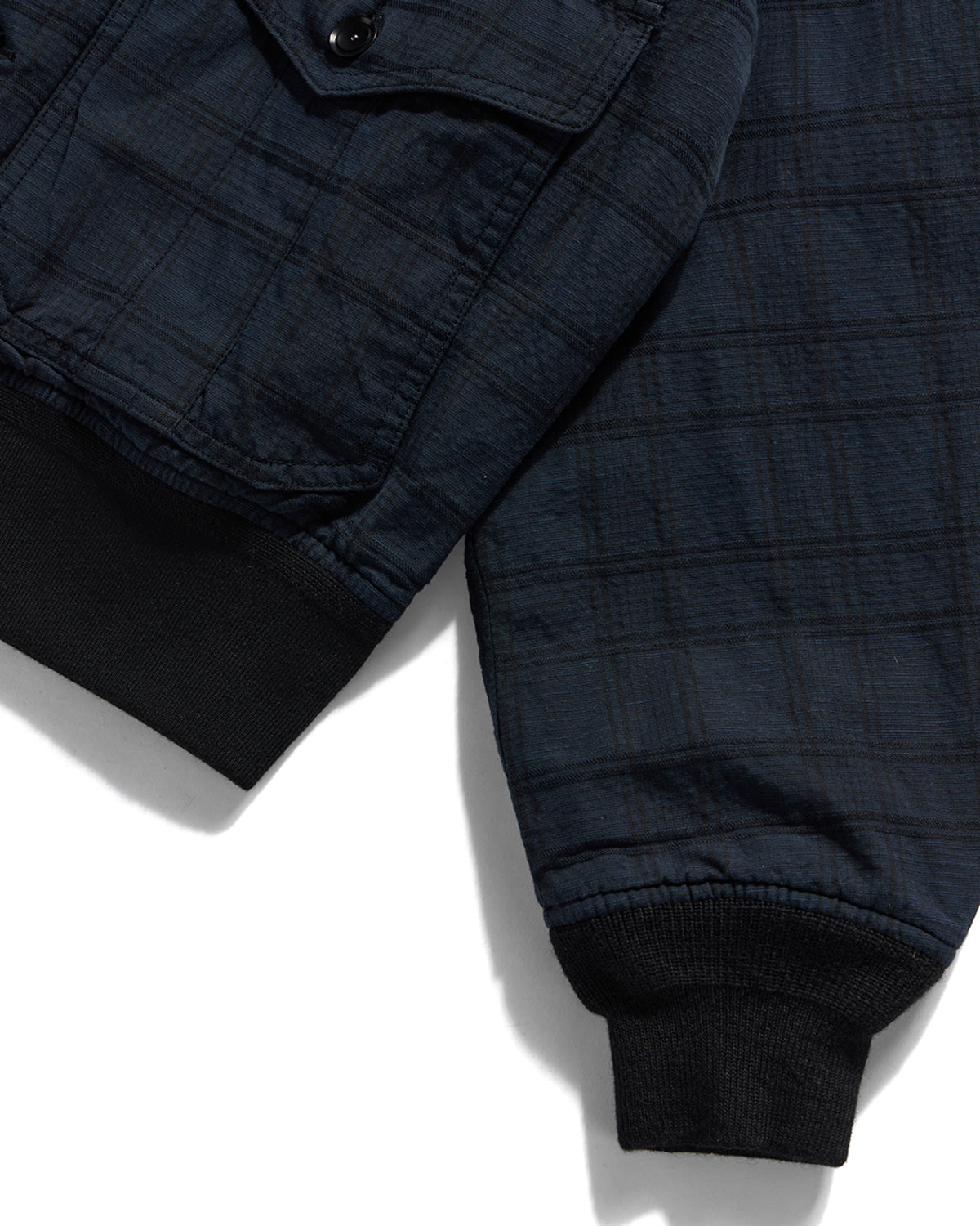 Eastlogue - Tender Blouson Jacket (Navy Linen Check) product image 8 | TRAB K-Fashion Australia