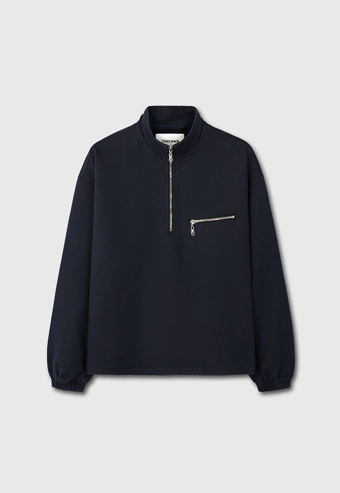 Tonywack - Extra Heavy Sweat Half Zip-Up (Navy) product image 7 | TRAB K-Fashion Australia