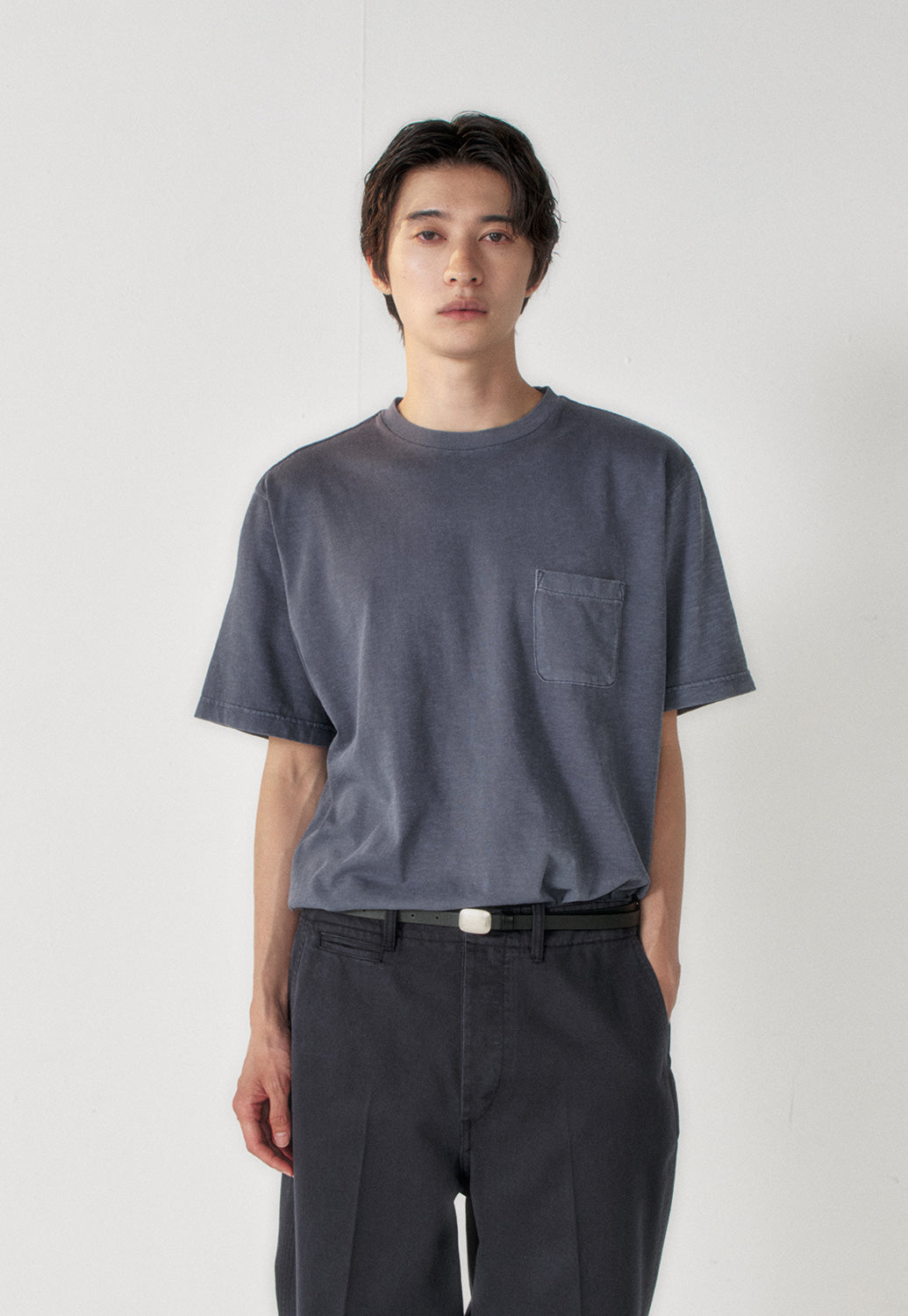 Art if acts - Garment Dyed Slub Pocket T-Shirt (Navy) product image 5 | TRAB K-Fashion Australia