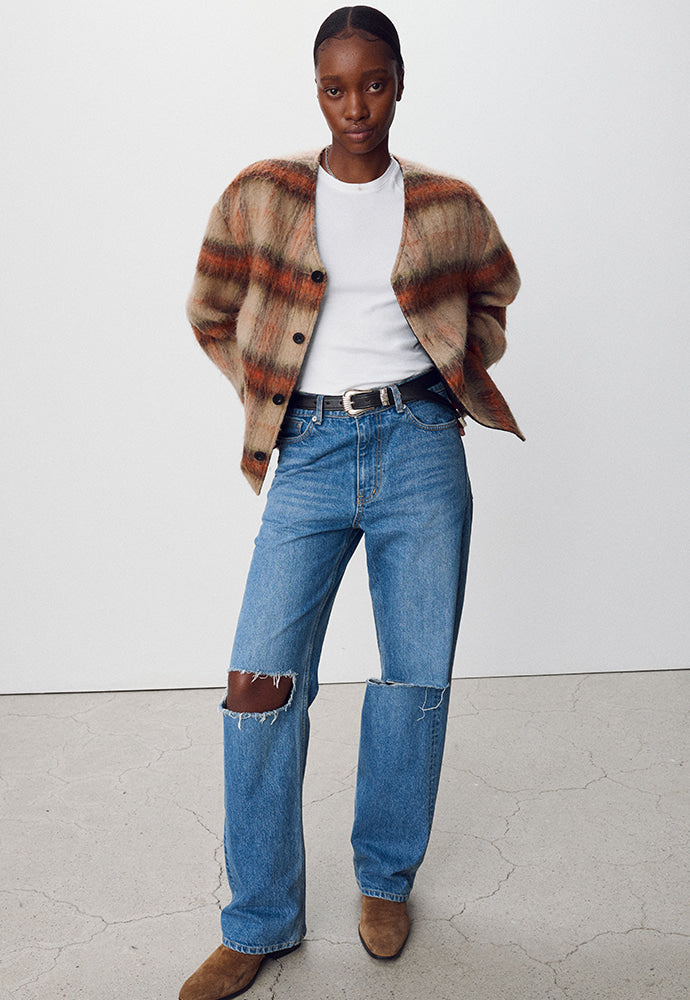 Tonywack - Straight-Leg Distressed Denim Jeans (Mid Blue) product image 5 | TRAB K-Fashion Australia