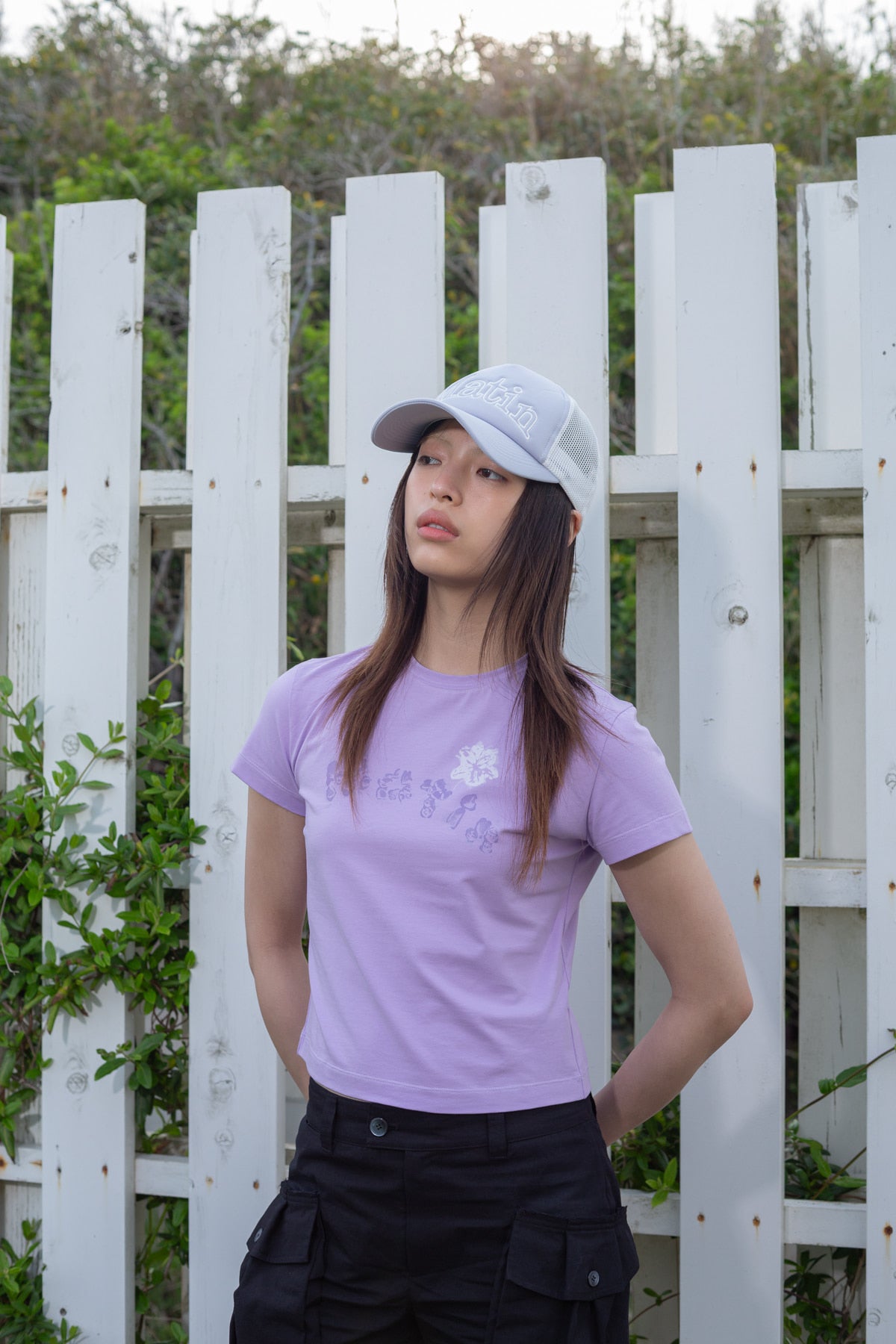 Matin Kim - Bubbly Graphic Printing Top (Lilac) product image 10 | TRAB K-Fashion Australia