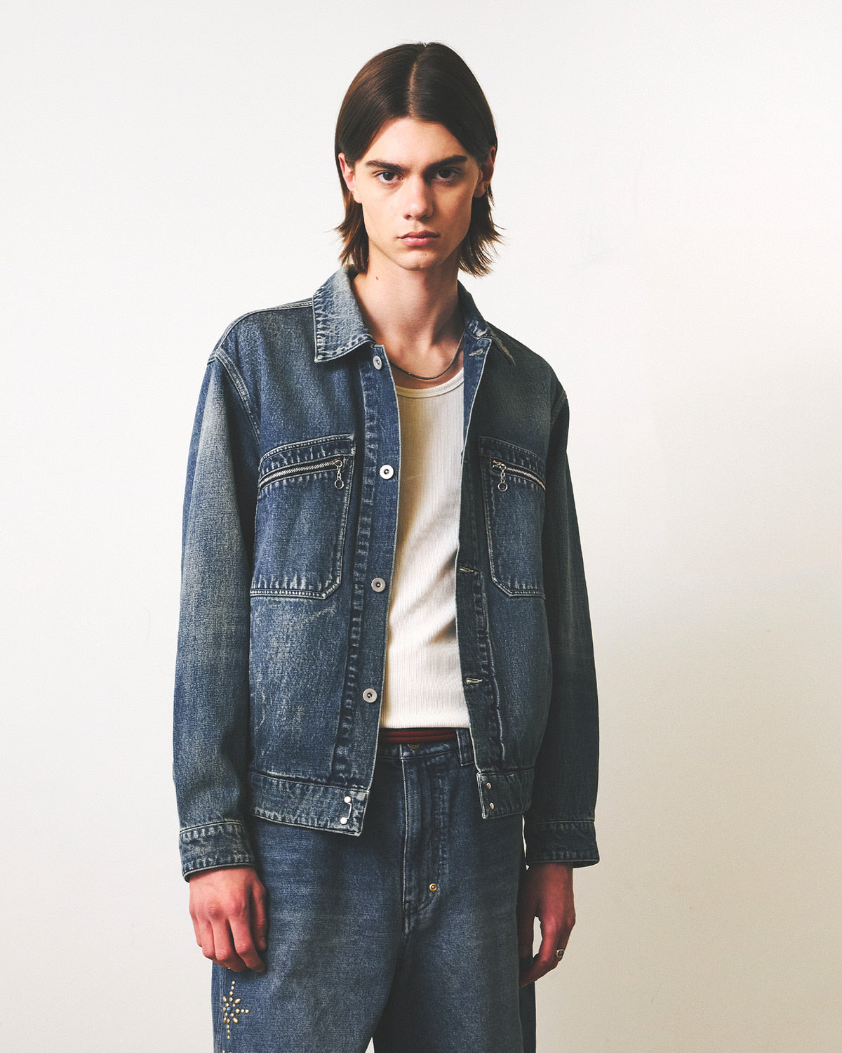 Eastlogue - Workers Blouson Jacket (Vintage Indigo) product image 3 | TRAB K-Fashion Australia