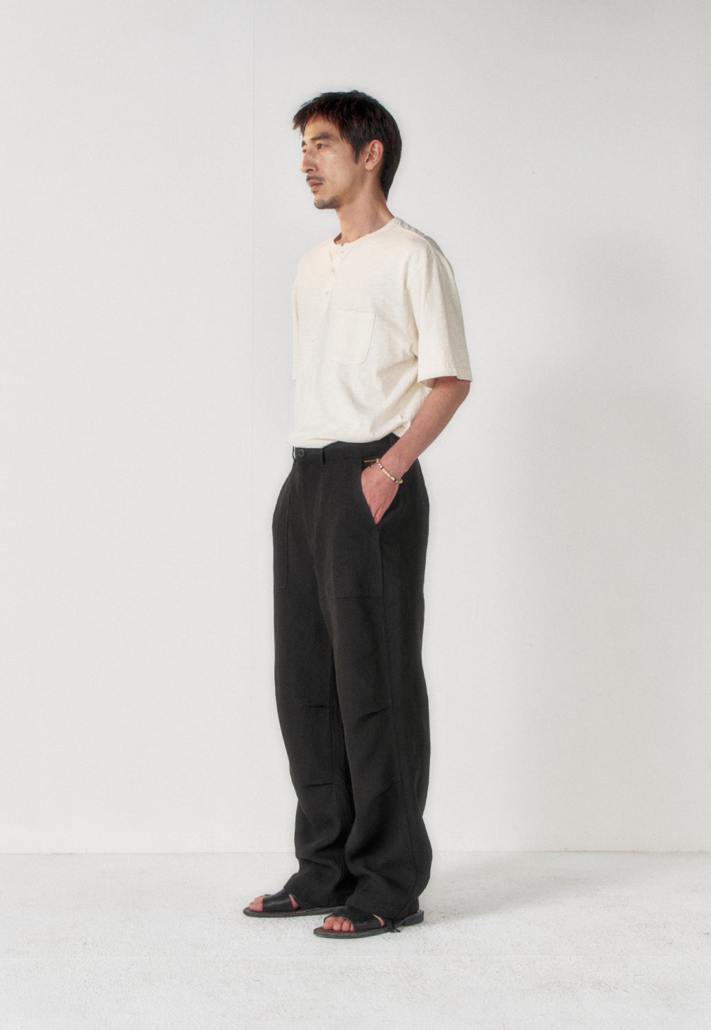 Art if acts - Linen Parachute Pants (Black) product image 2 | TRAB K-Fashion Australia