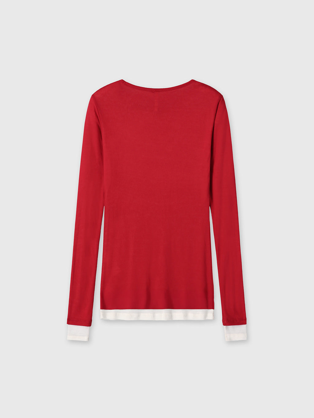 Tonywack - Tencel Layered Long Sleeve (Red/White) product image 8 | TRAB K-Fashion Australia