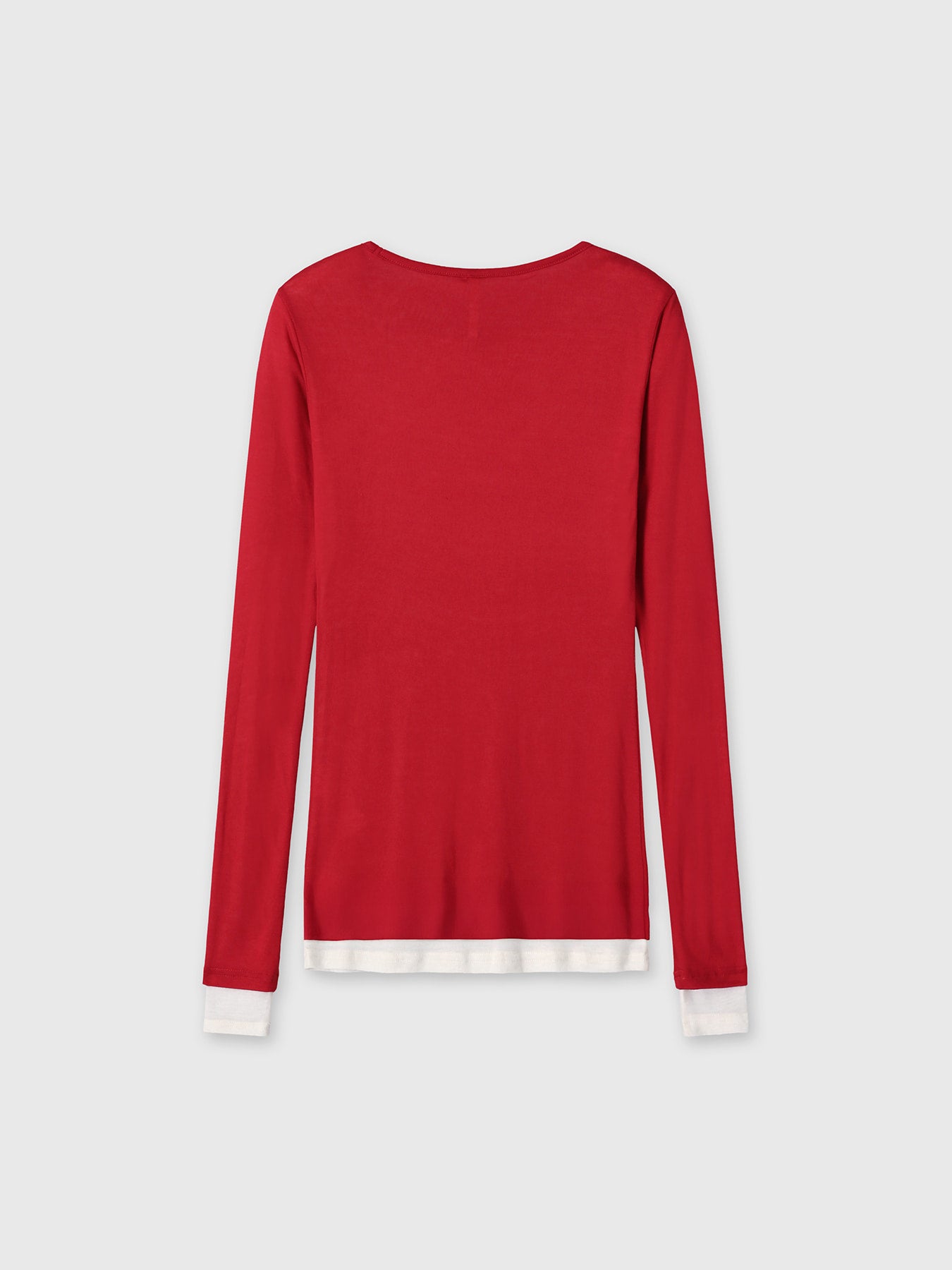 Tonywack - Tencel Layered Long Sleeve (Red/White) product image 8 | TRAB K-Fashion Australia