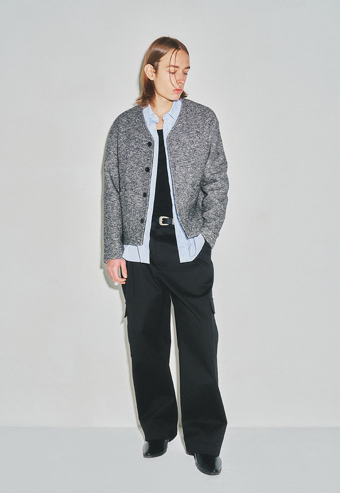 Tonywack - Italian Wool Cotton Tweed Blouson (Tweed Grey) product image 4 | TRAB K-Fashion Australia