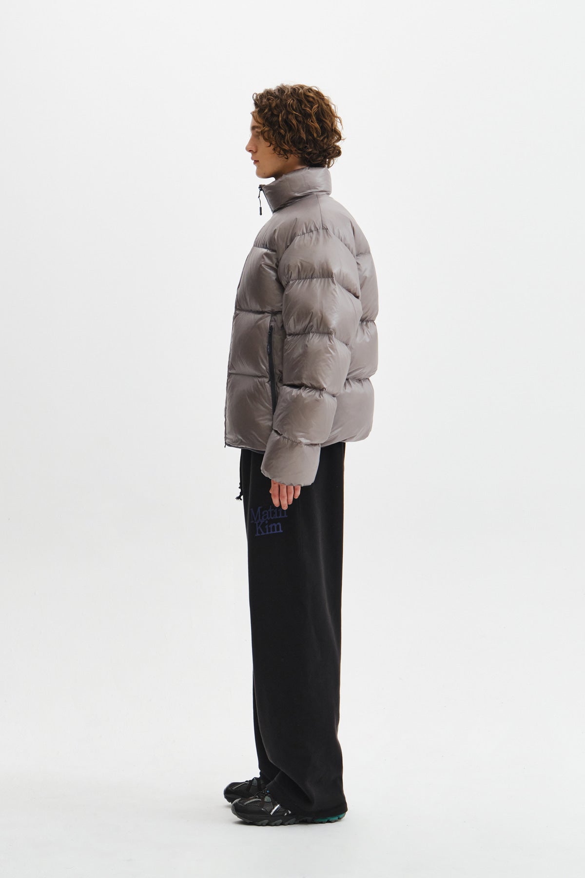 Matin Kim - Icon Logo Down Jumper (Light Grey) product image 9 | TRAB K-Fashion Australia
