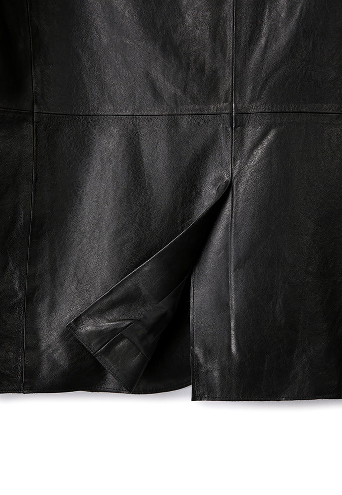 Art if acts - Vegetable Leather Cutting Blazer_Italy Lambskin (Black) product image 13 | TRAB K-Fashion Australia
