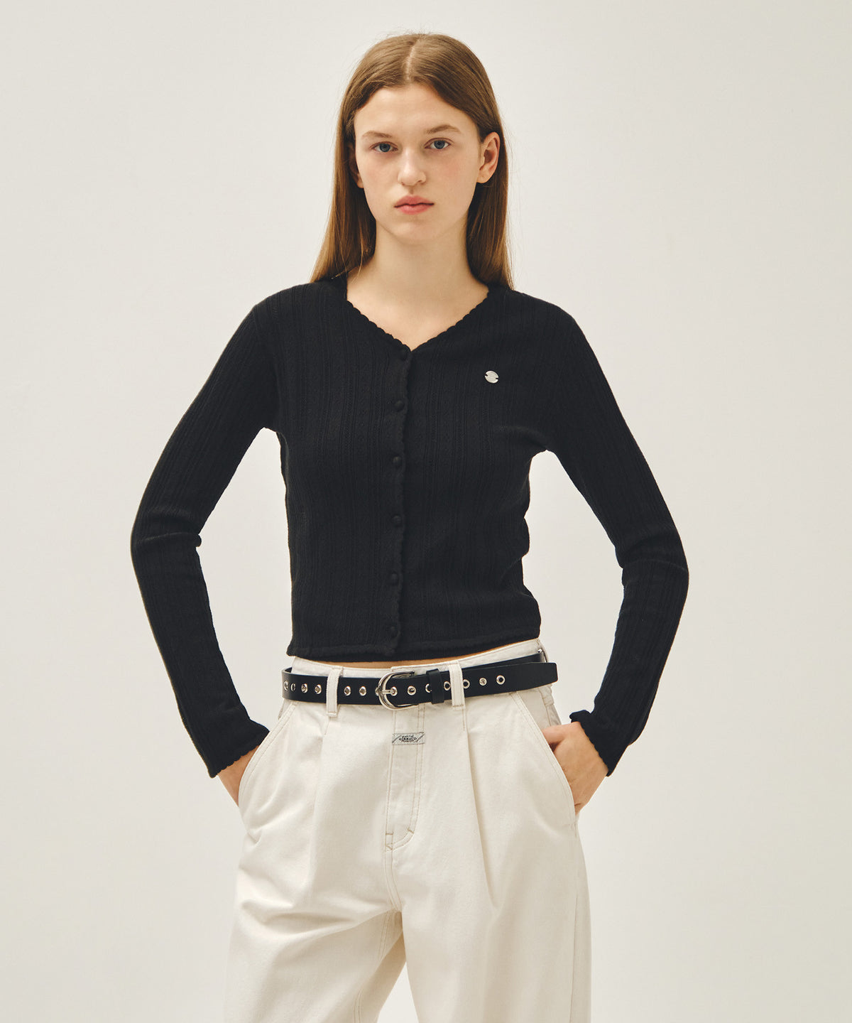 Marithe & Francois Girbaud - Eyelet Buckle Belt (Black) product image 6 | TRAB K-Fashion Australia