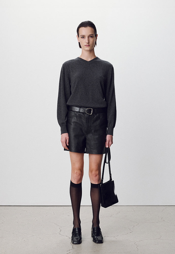 Tonywack - Pure Cashmere V-Neck Sweater (Charcoal) product image 2 | TRAB K-Fashion Australia