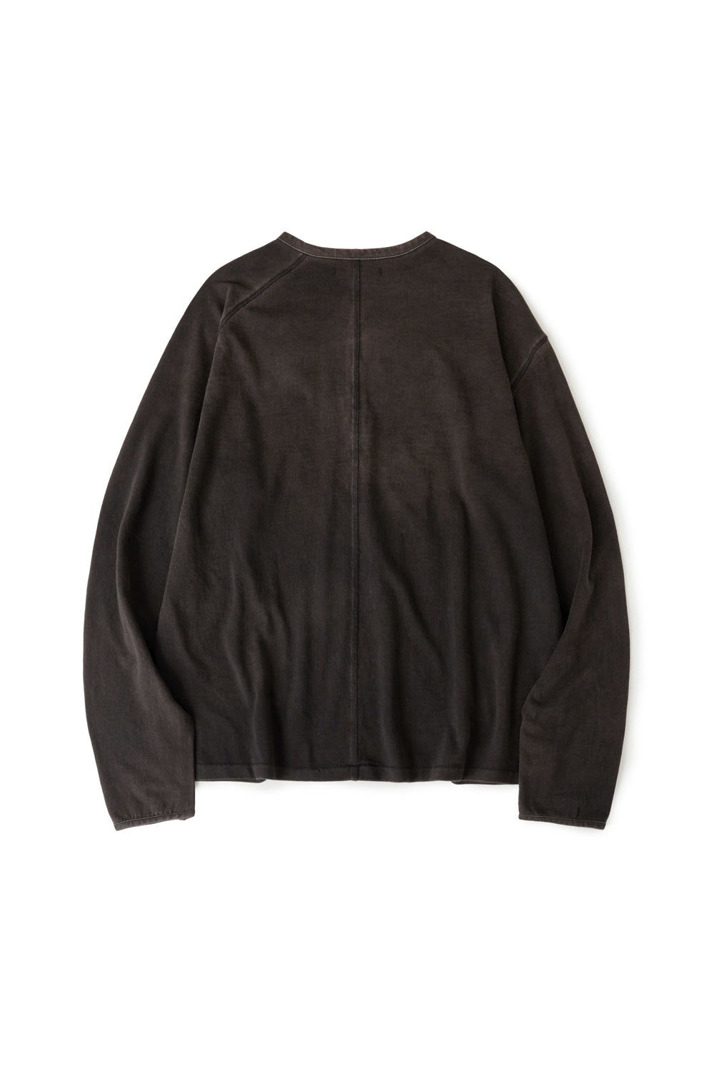 Hatchingroom - Double Henley Neck Tee Bleached (Black) product image 3 | TRAB K-Fashion Australia