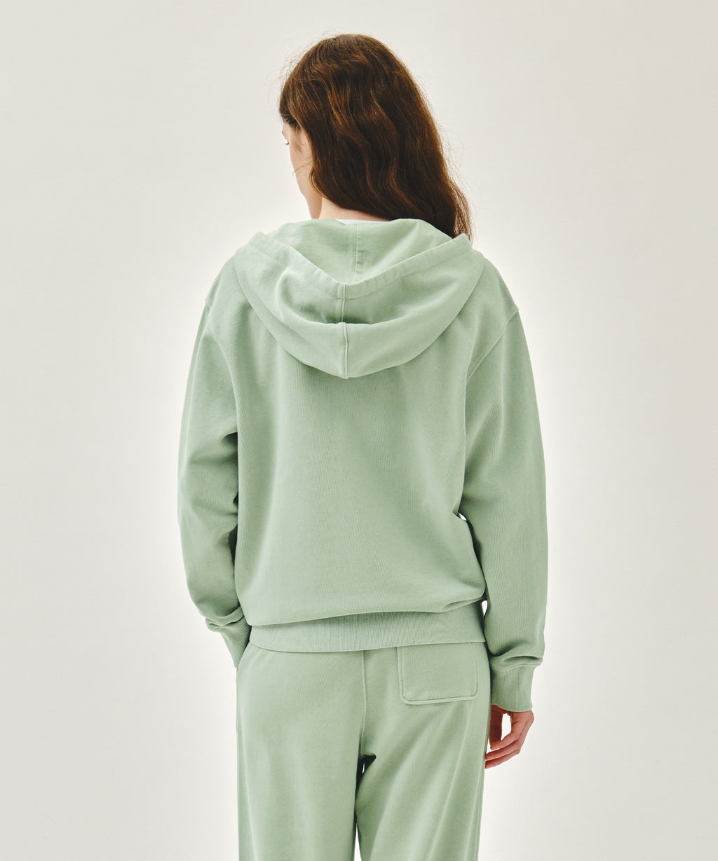 Marithe & Francois Girbaud - Classic Logo Dyeing Hoodie Zipup (Mint) product image 3 | TRAB K-Fashion Australia