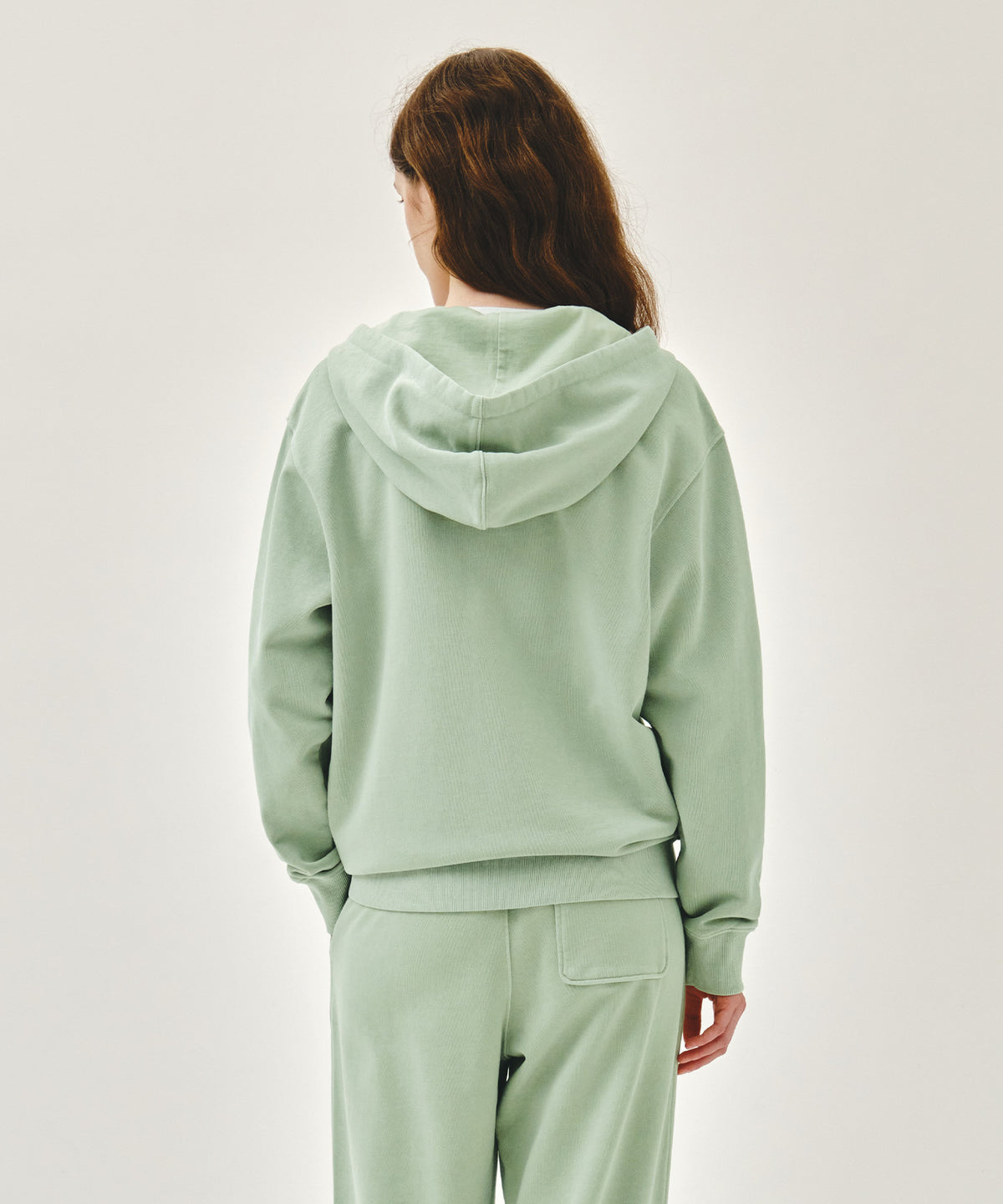Marithe & Francois Girbaud - Classic Logo Dyeing Hoodie Zipup (Mint) product image 3 | TRAB K-Fashion Australia