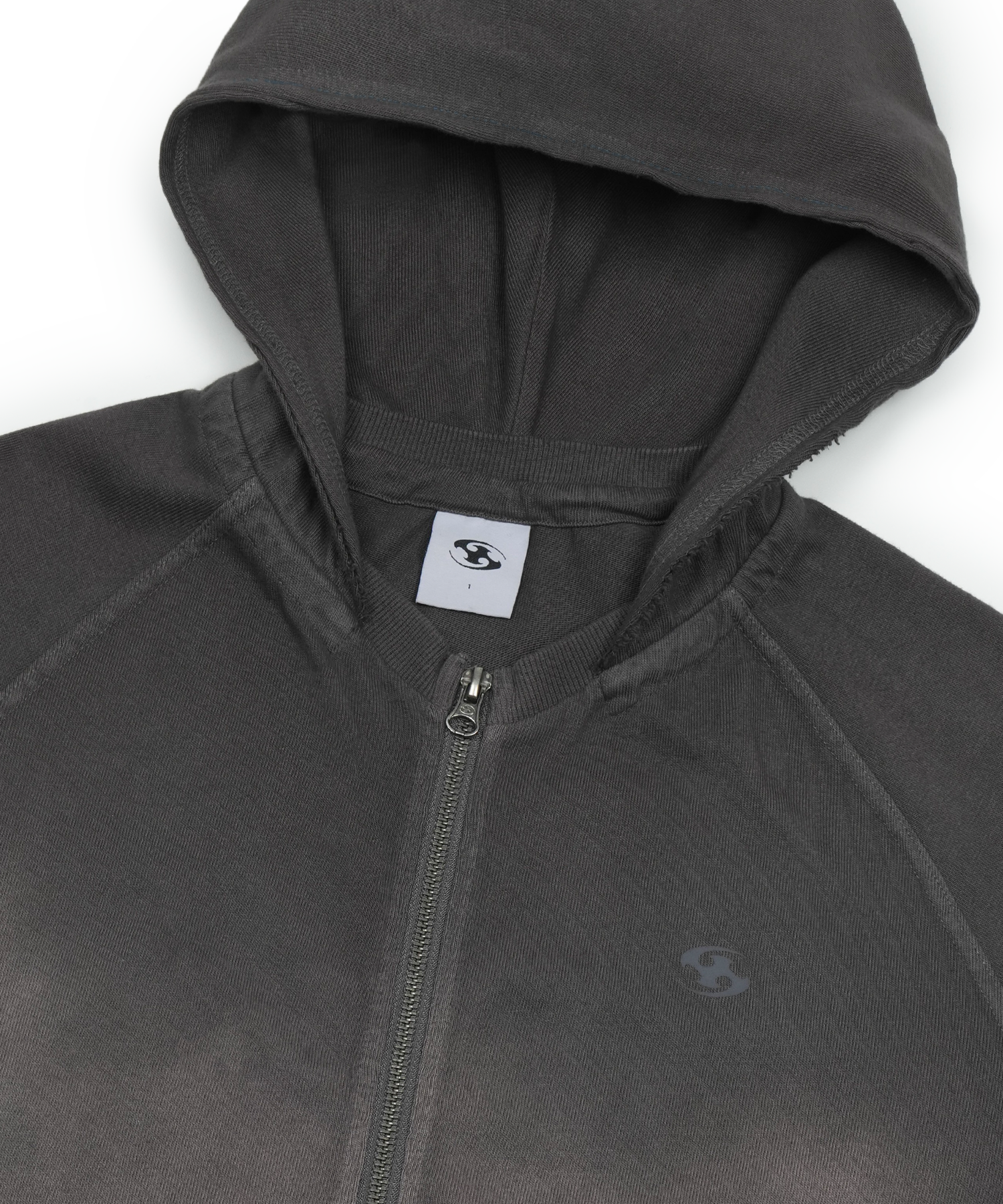 San San Gear - Washed Hoodie Zip-Up (Charcoal) product image 6 | TRAB K-Fashion Australia
