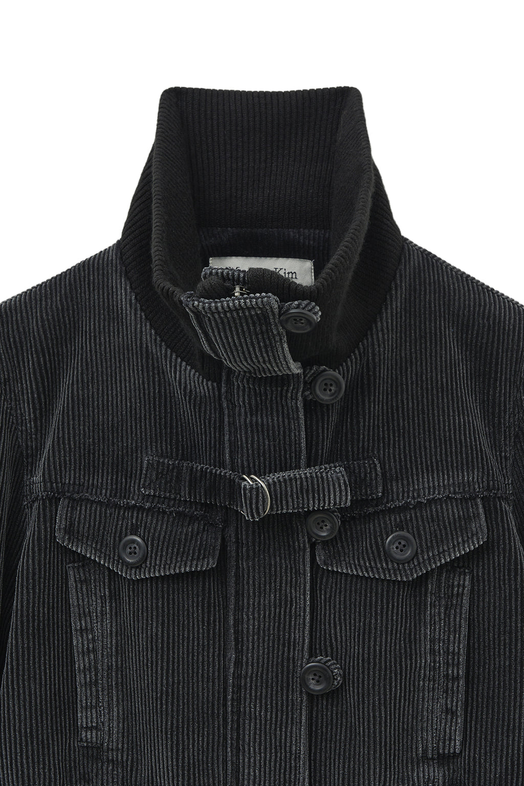 Matin Kim - Washed Corduroy Bomber Jumper (Black) product image 4 | TRAB K-Fashion Australia