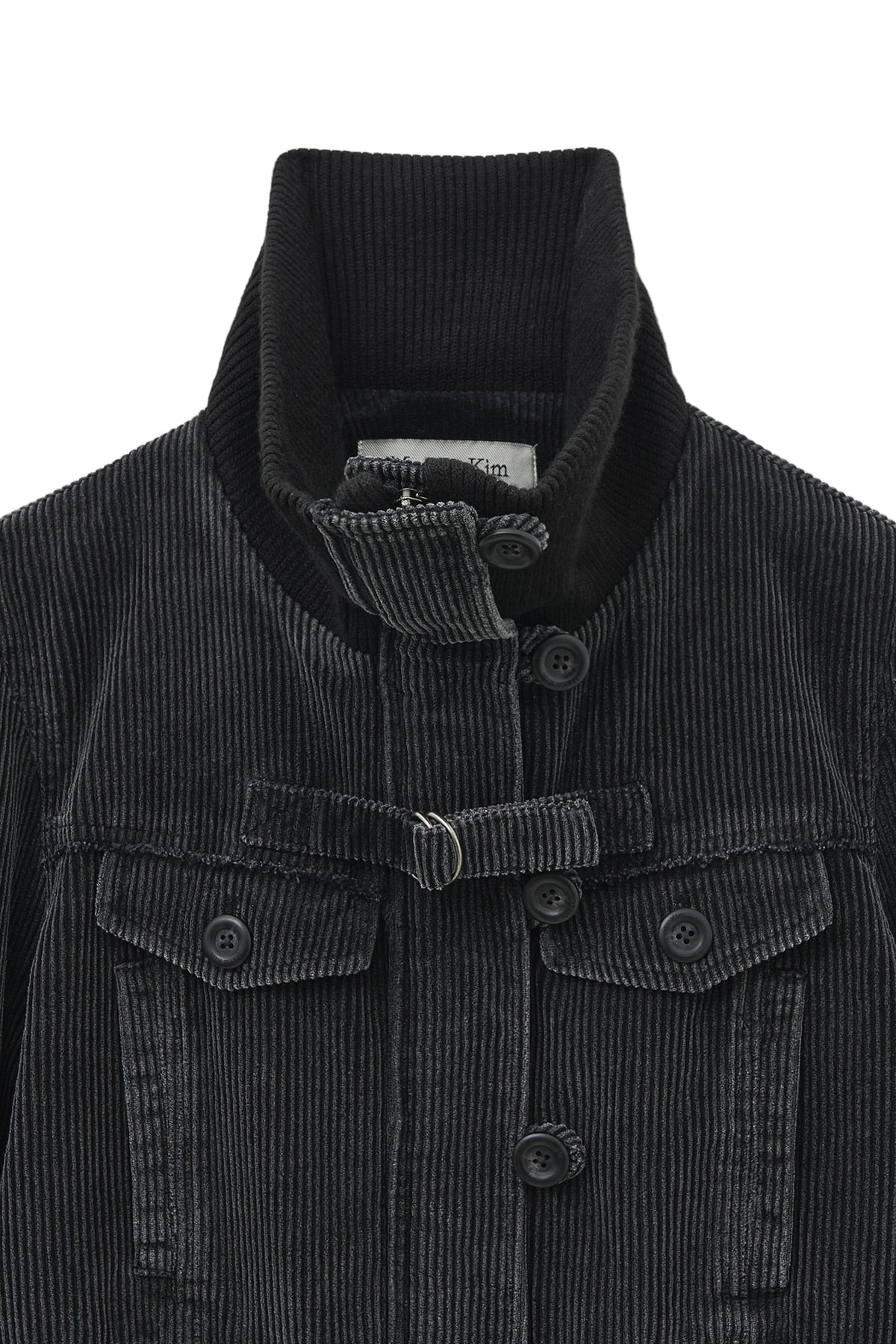 Matin Kim - Washed Corduroy Bomber Jumper (Black) product image 4 | TRAB K-Fashion Australia