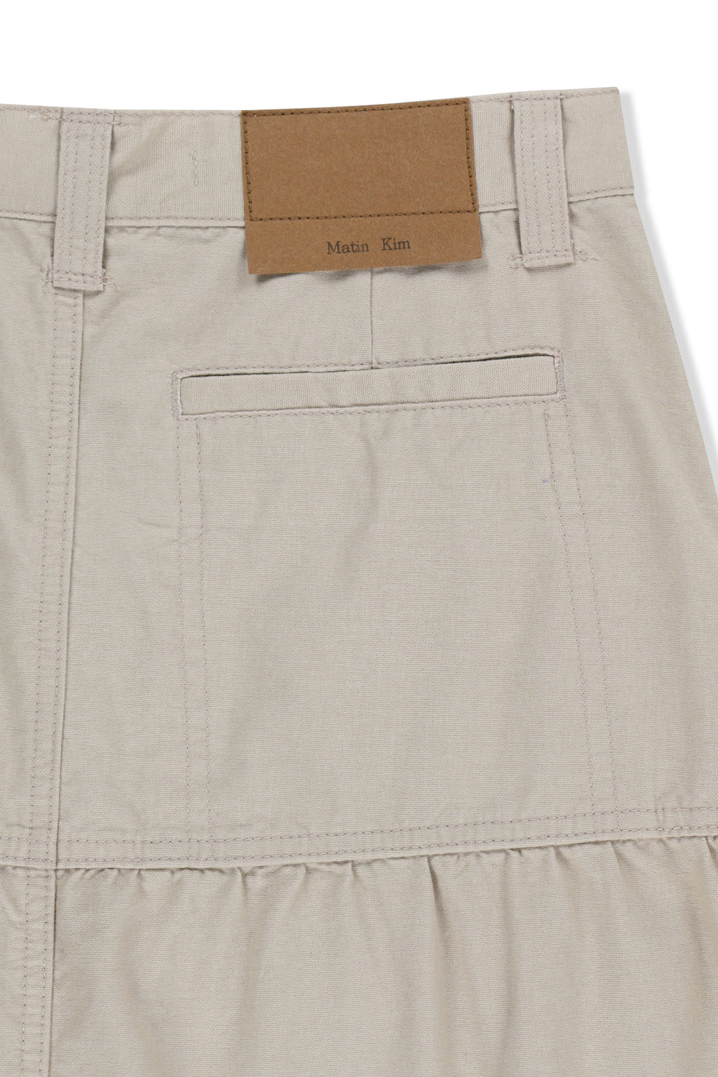 Matin Kim - Vintage Pocket Midi Skirt (Light Beige) product image 5 | TRAB K-Fashion Australia
