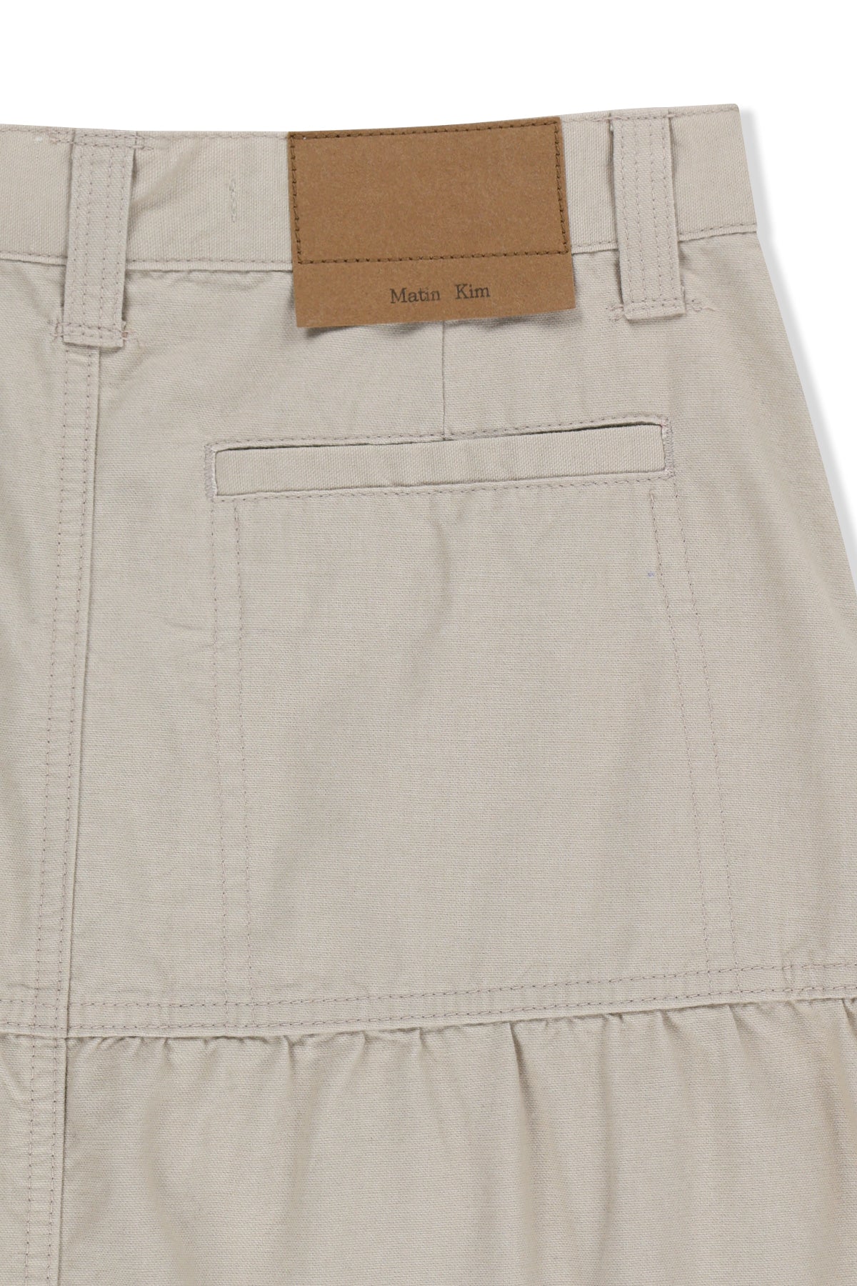 Matin Kim - Vintage Pocket Midi Skirt (Light Beige) product image 5 | TRAB K-Fashion Australia