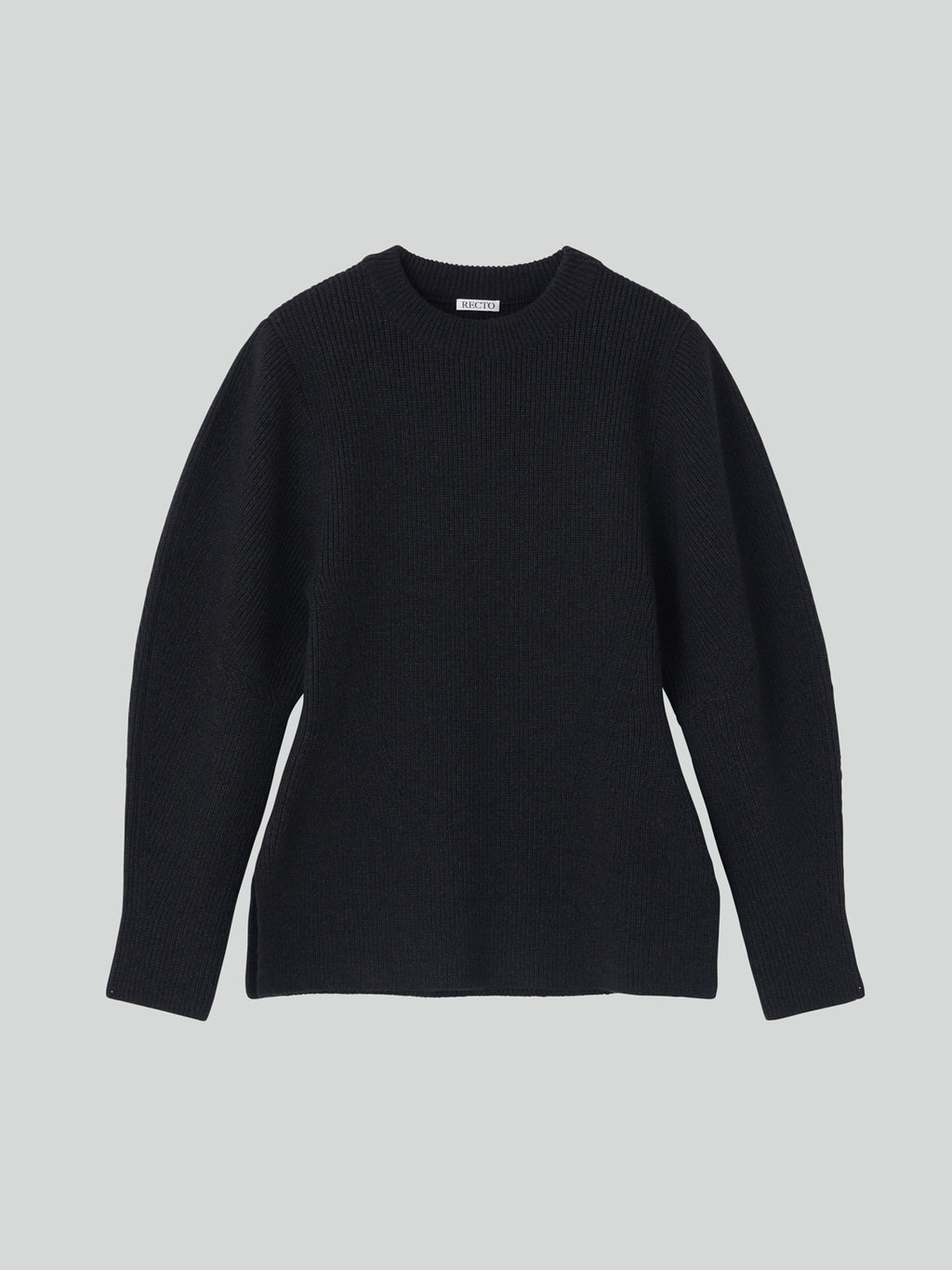 Recto - Volume Sleeve Structured Knit Top (Charcoal Grey) product image 10 | TRAB K-Fashion Australia