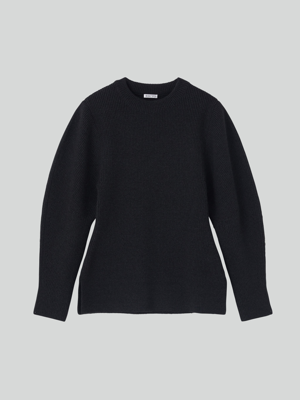 Recto - Volume Sleeve Structured Knit Top (Charcoal Grey) product image 10 | TRAB K-Fashion Australia