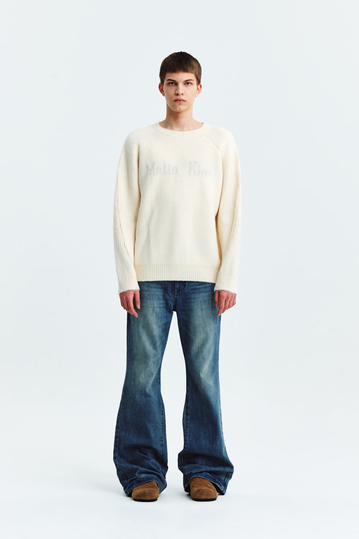Matin Kim - Lowrise Boots Cut Denim Pants (Light Blue) product image 5 | TRAB K-Fashion Australia